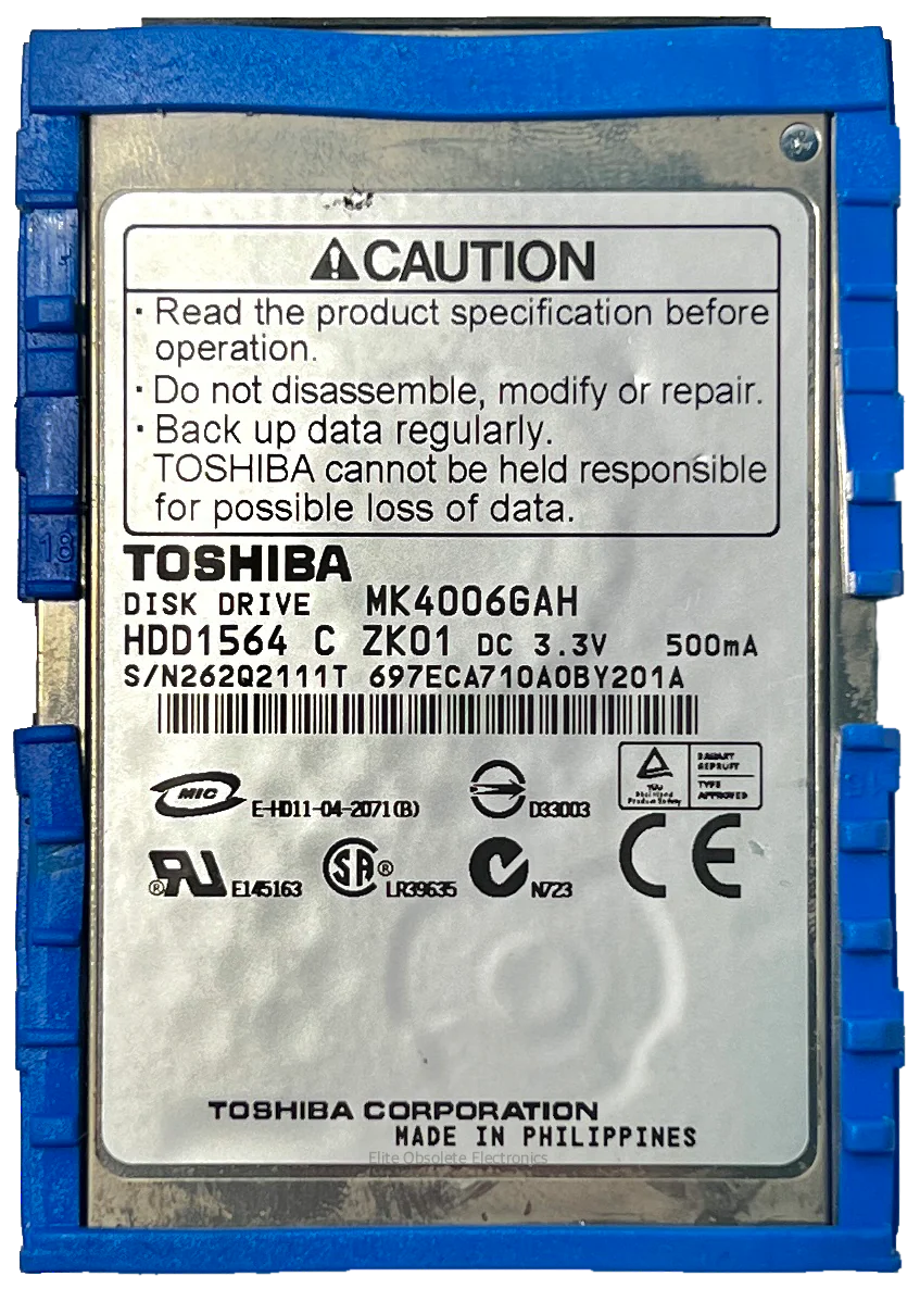 Original 40GB Toshiba MK4006GAH 50-Pin IDE Thick HDD Hard Drive for Apple iPod Classic 4th Monochrome A1059 Photo Color Display A1099