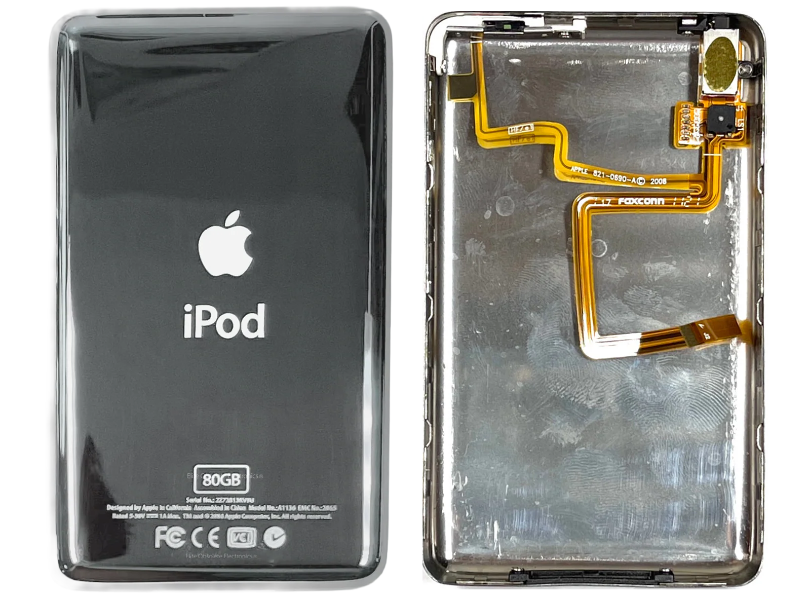Thick 80GB Silver Chrome Backplate for Apple iPod Video 5th 5.5 A1136 & iPod Classic 6th 7th A1238 - Image 4