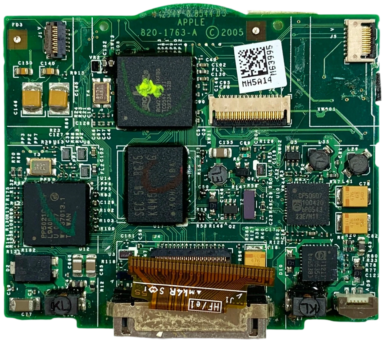 Original 820-1763-A Motherboard Logic Board 32MB 64MB for Apple iPod Video 5th Generation 30GB 60GB A1136