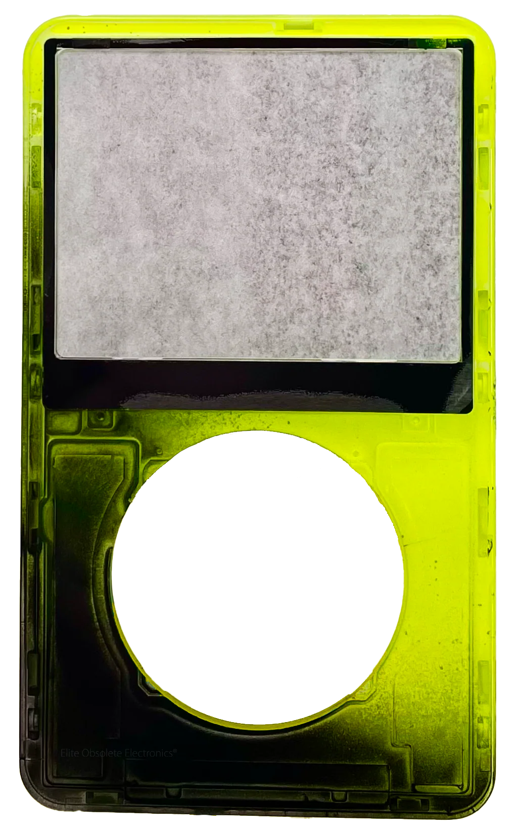 Atomic Surge Neon Yellow & Black Transparent Clear Faceplate For Apple iPod Video 5th & 5.5 A1136 Plastic