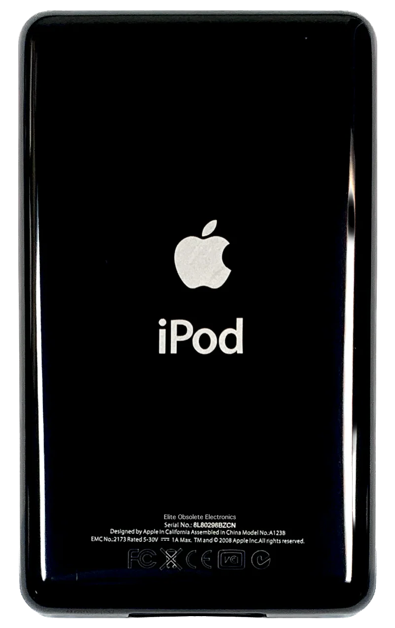 Thin Universal Black Chrome Backplate for Apple iPod Video 5th 5.5 A1136 & iPod Classic 6th 7th A1238