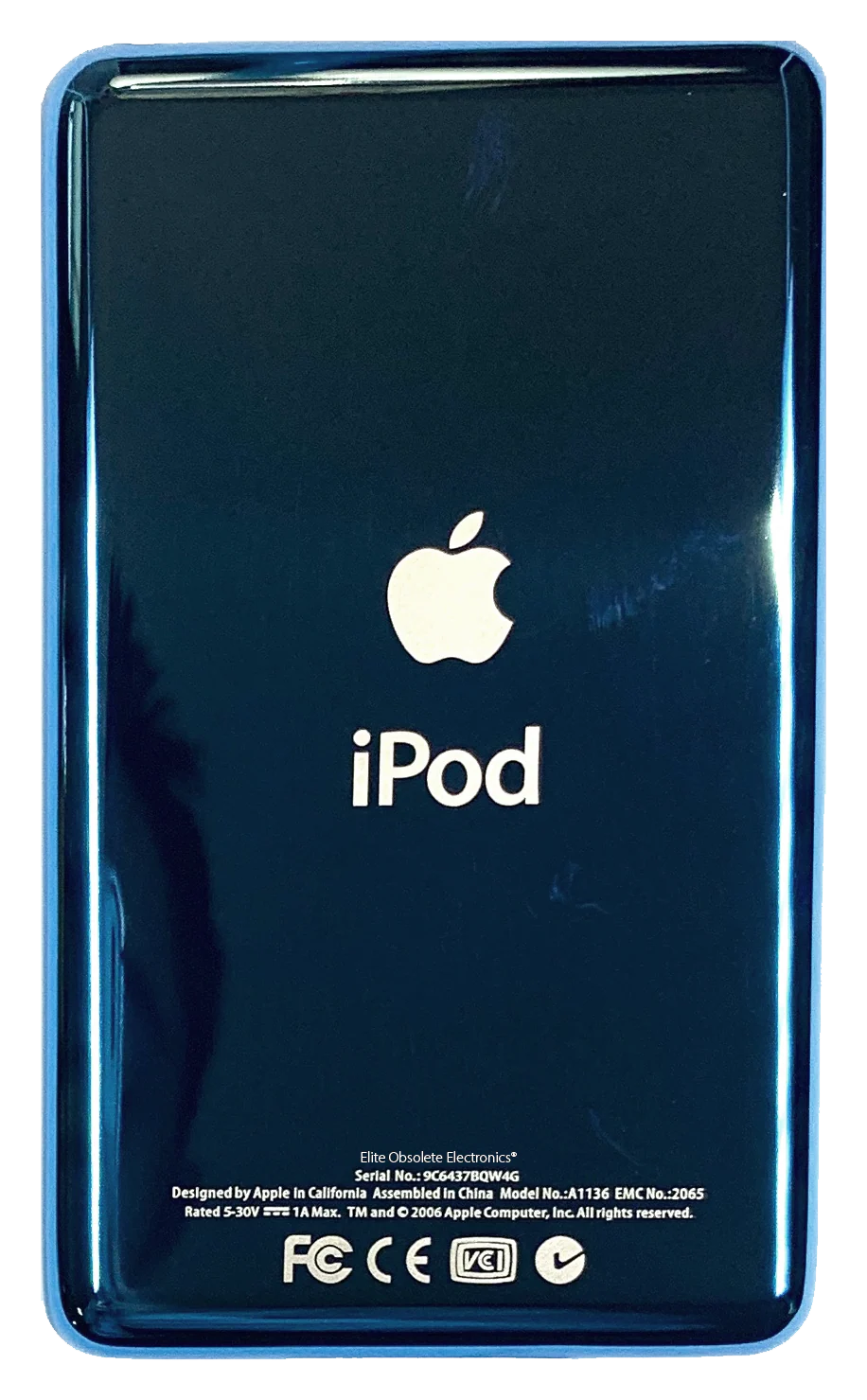 Thick Blue Aqua Universal Backplate for Apple iPod Video 5th 5.5 Enhanced A1136 & iPod Classic 6th 7th A1238