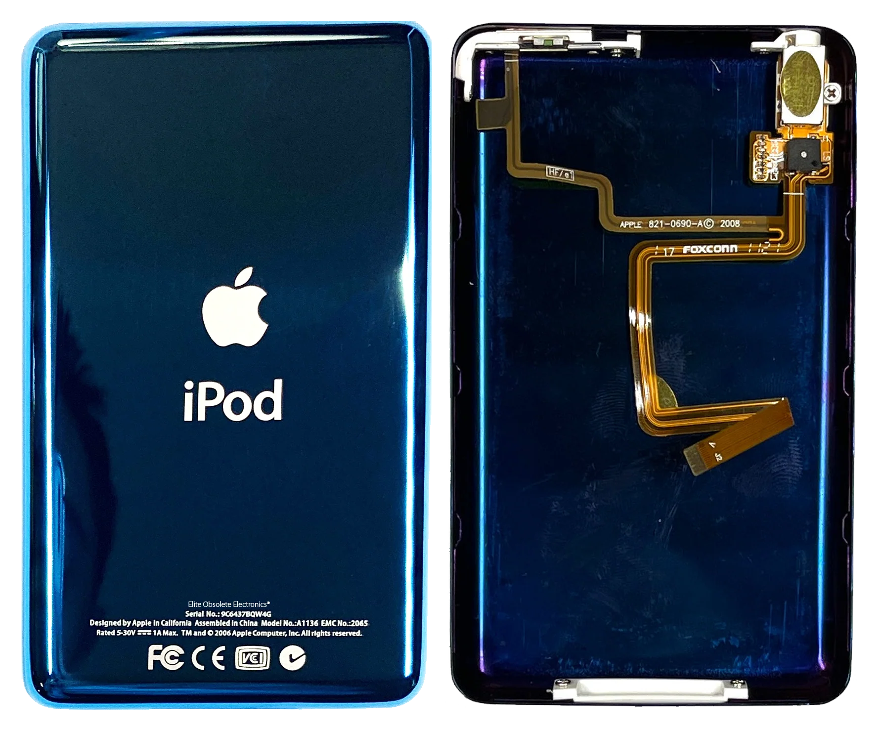 Thick Blue Aqua Universal Backplate for Apple iPod Video 5th 5.5 Enhanced A1136 & iPod Classic 6th 7th A1238 - Image 4
