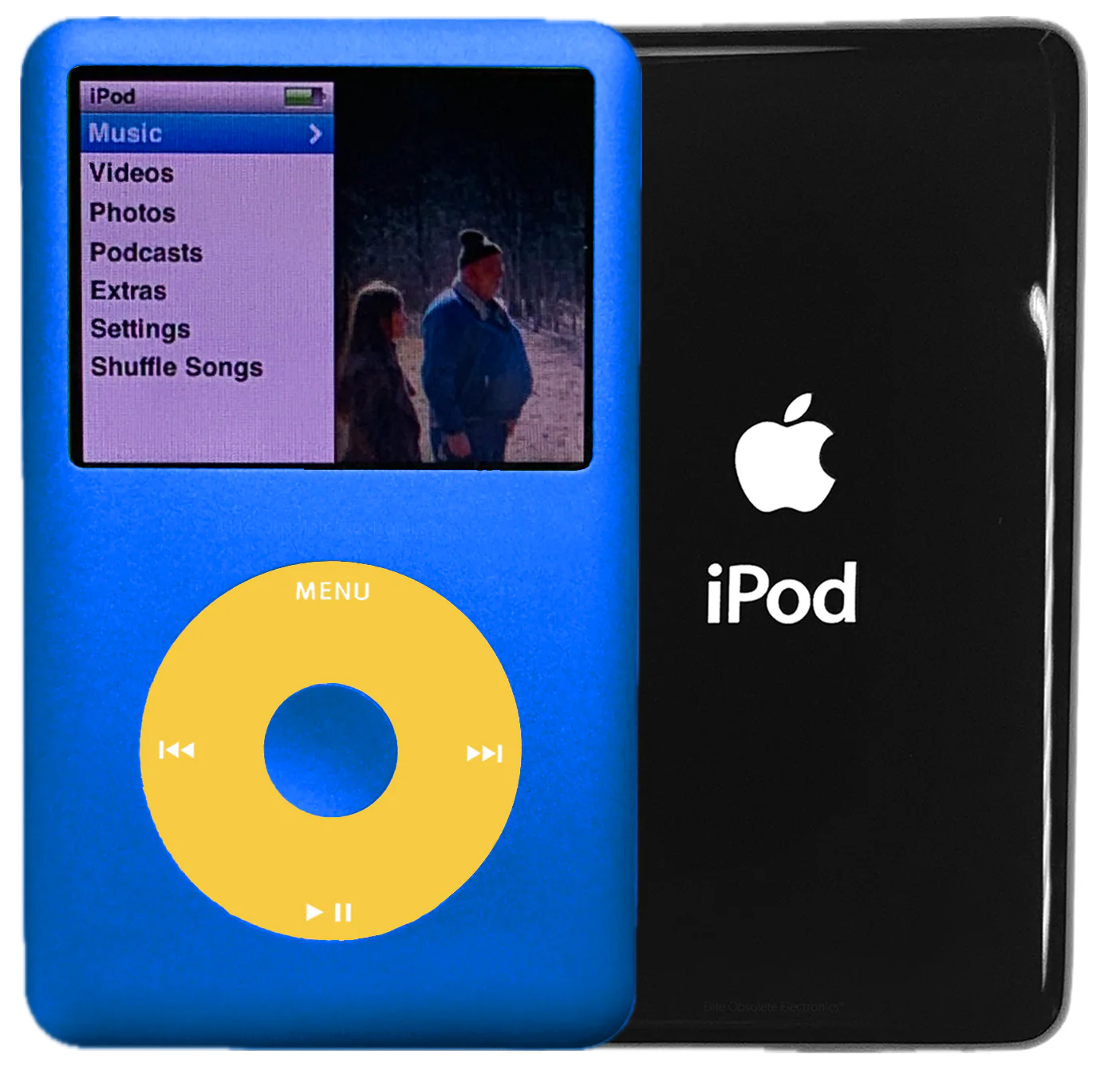 New Apple iPod Classic 6th & 7th Generation Blue Metal / Yellow / Blue Metal (Black)