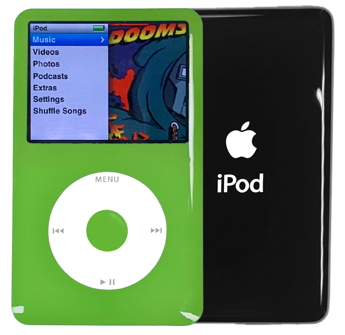 New Apple iPod Classic 6th & 7th Generation Green Plastic / White / Green Plastic (Black)