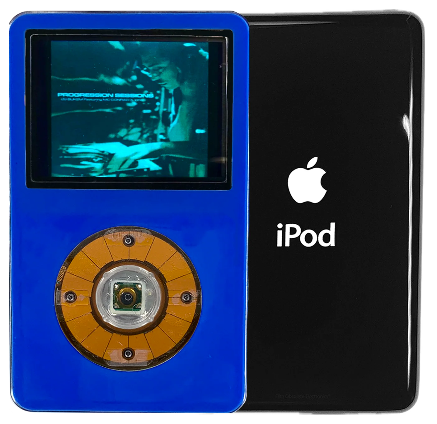 New Apple iPod Video Classic 5th 5.5 Enhanced Blue / Crystal Clear / Transparent (Black)