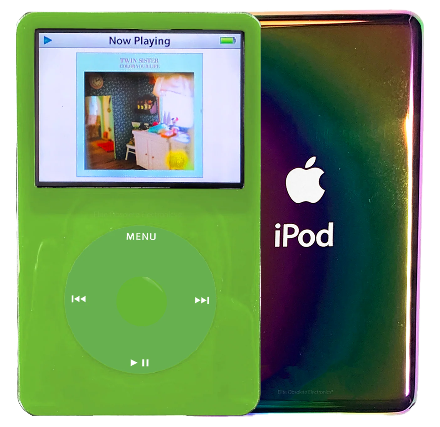 New Apple iPod Video Classic 5th & 5.5 Enhanced Green / Light Green / Green (Rainbow)