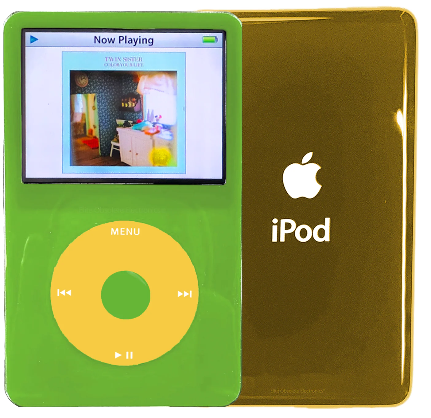 New Apple iPod Video Classic 5th & 5.5 Enhanced Green / Yellow / Green (Gold)