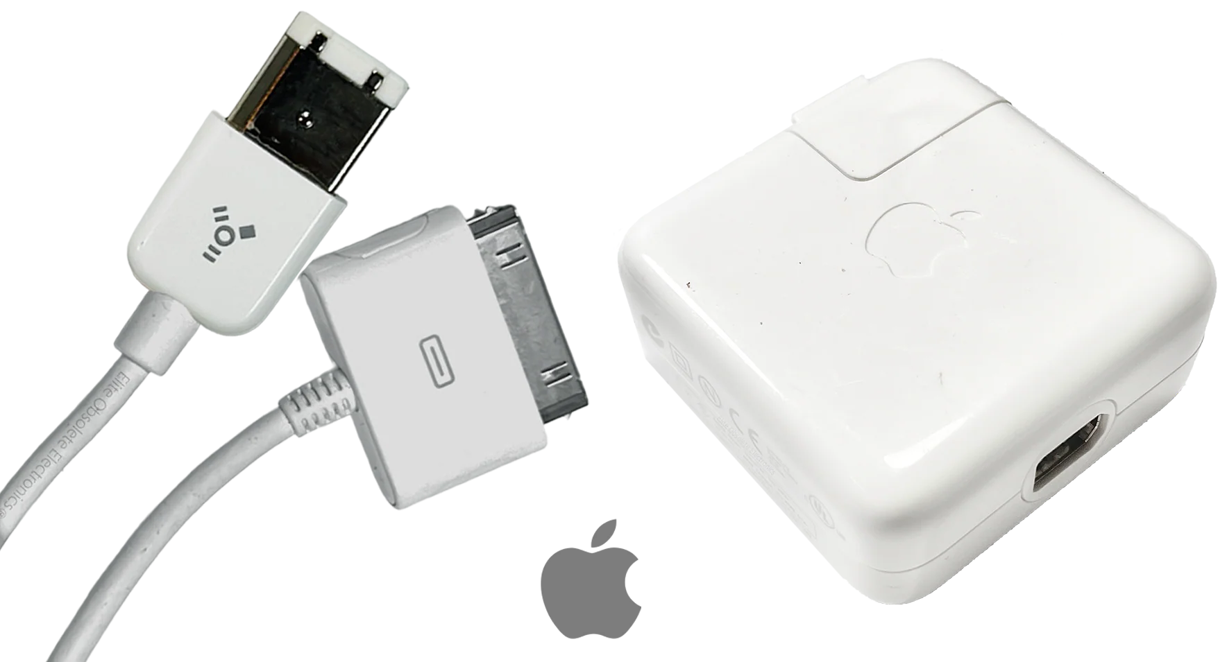 Bundle Original Apple FireWire 30-Pin Dock Cable & Firewire 400 Power Adapter A1070 M9127G/A M8636G/A New & Used