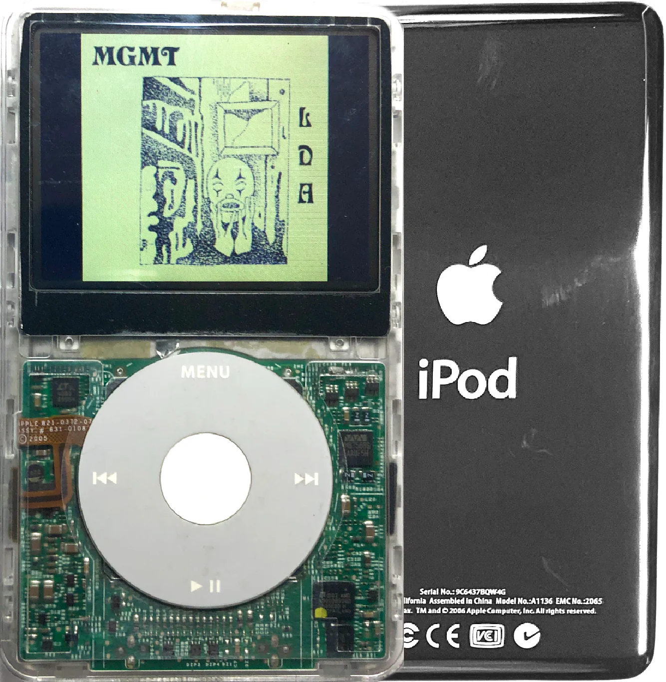 New Apple iPod Video Classic 5th & 5.5 Enhanced Transparent / Grey / White (Silver)