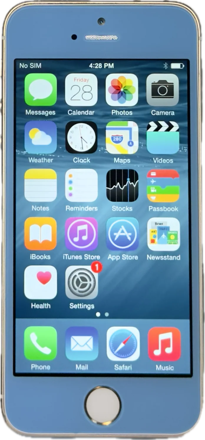 Rare Apple iPhone 5s 16GB Custom Blue & Gold iOS 8.3 ME307LL/A A1533 Refurbished New Battery - Image 2