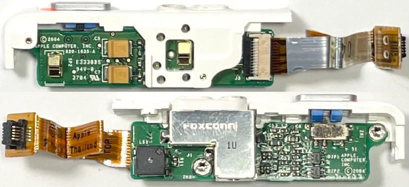 Original Apple Headphone Jack Hold Switch Complete Assembly & Flex Cable for Apple iPod Classic Monochrome 4th Generation A1059