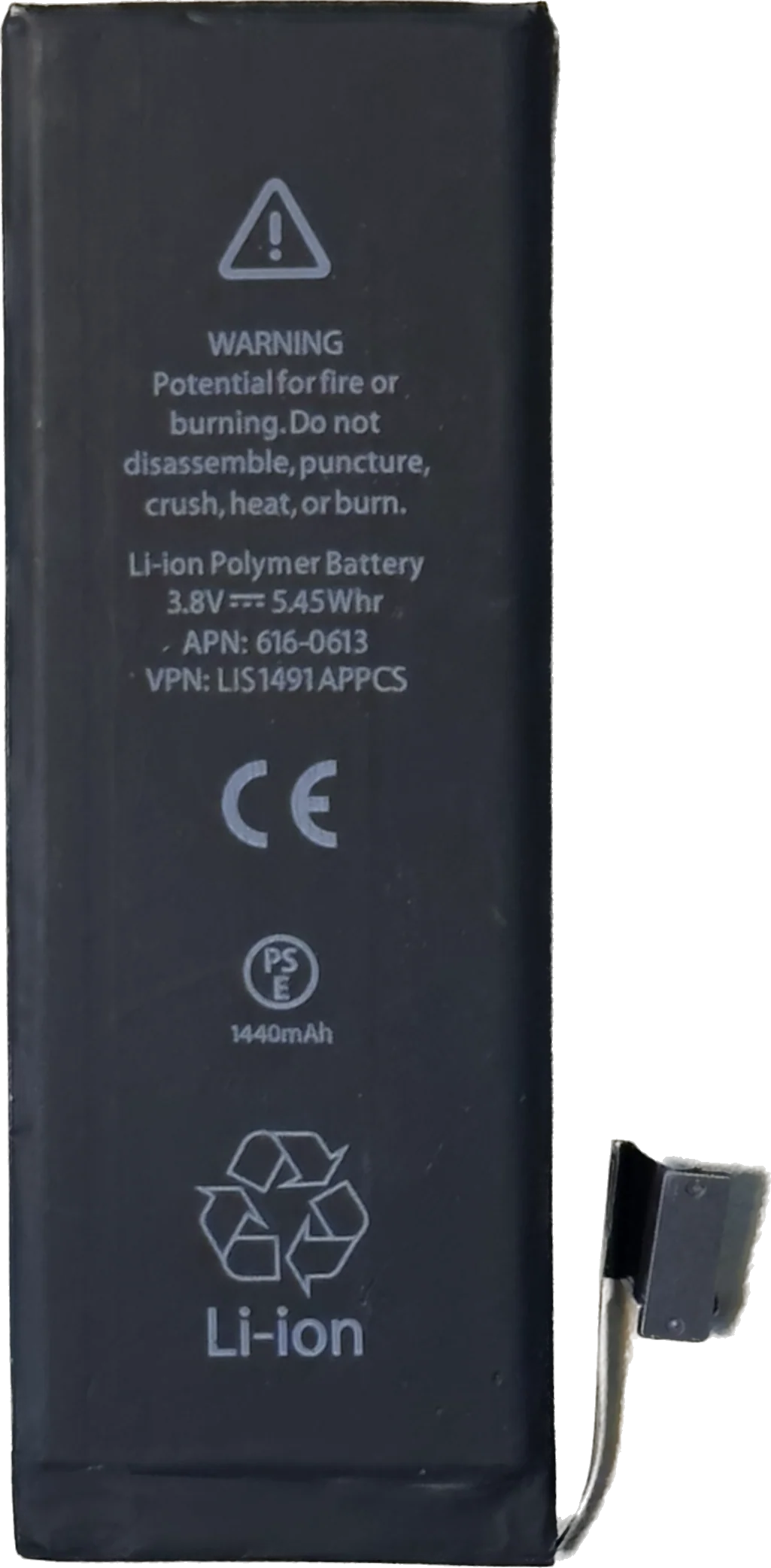 New 1440mah Lithium-Ion Polymer Battery for Apple iPhone 5 A1428 A1429 A1442