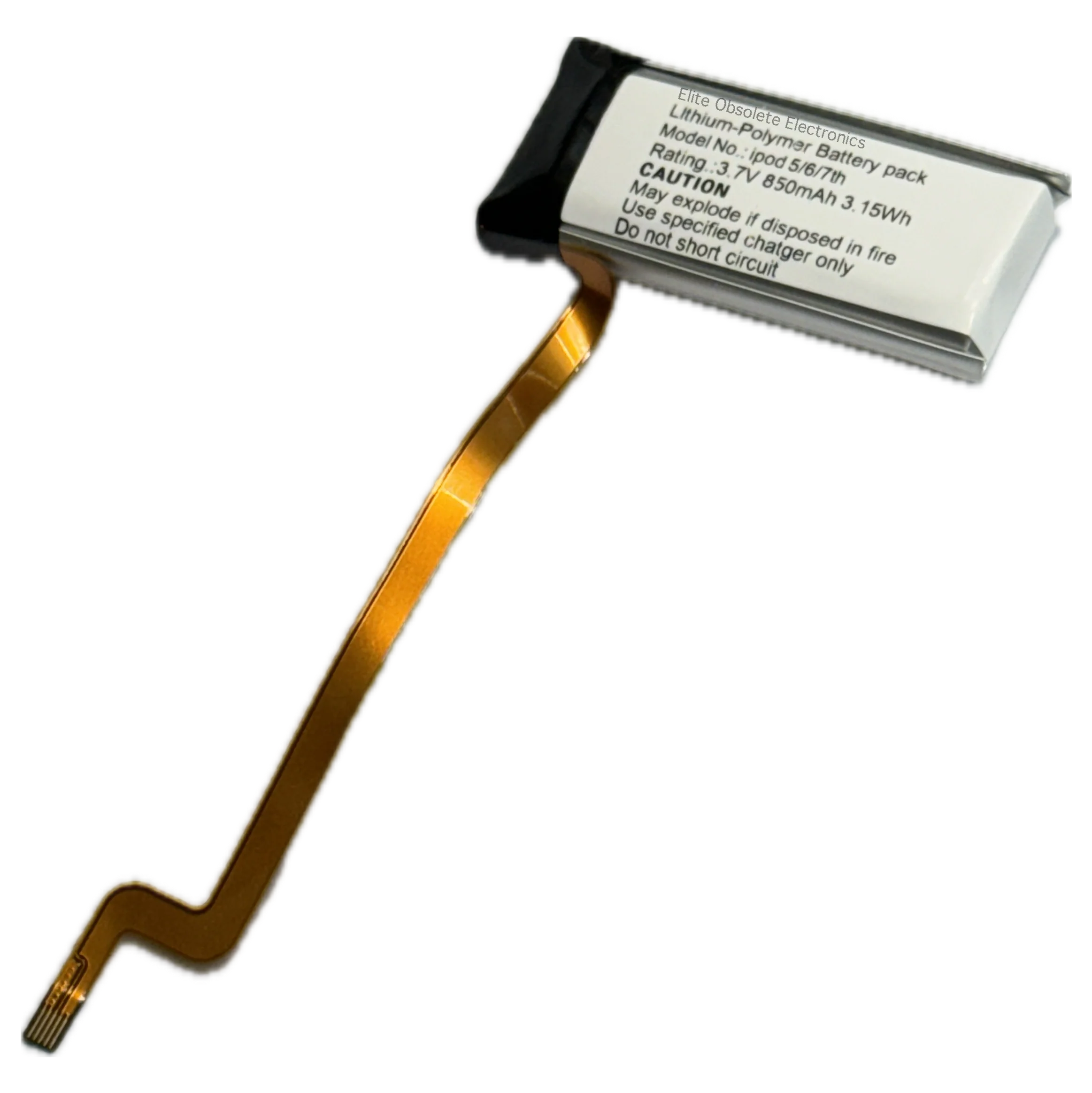 850mah Lithium Polymer Thick Battery for Apple iPod Video 5th 5.5 & iPod Classic 6th 7th A1136 A1238