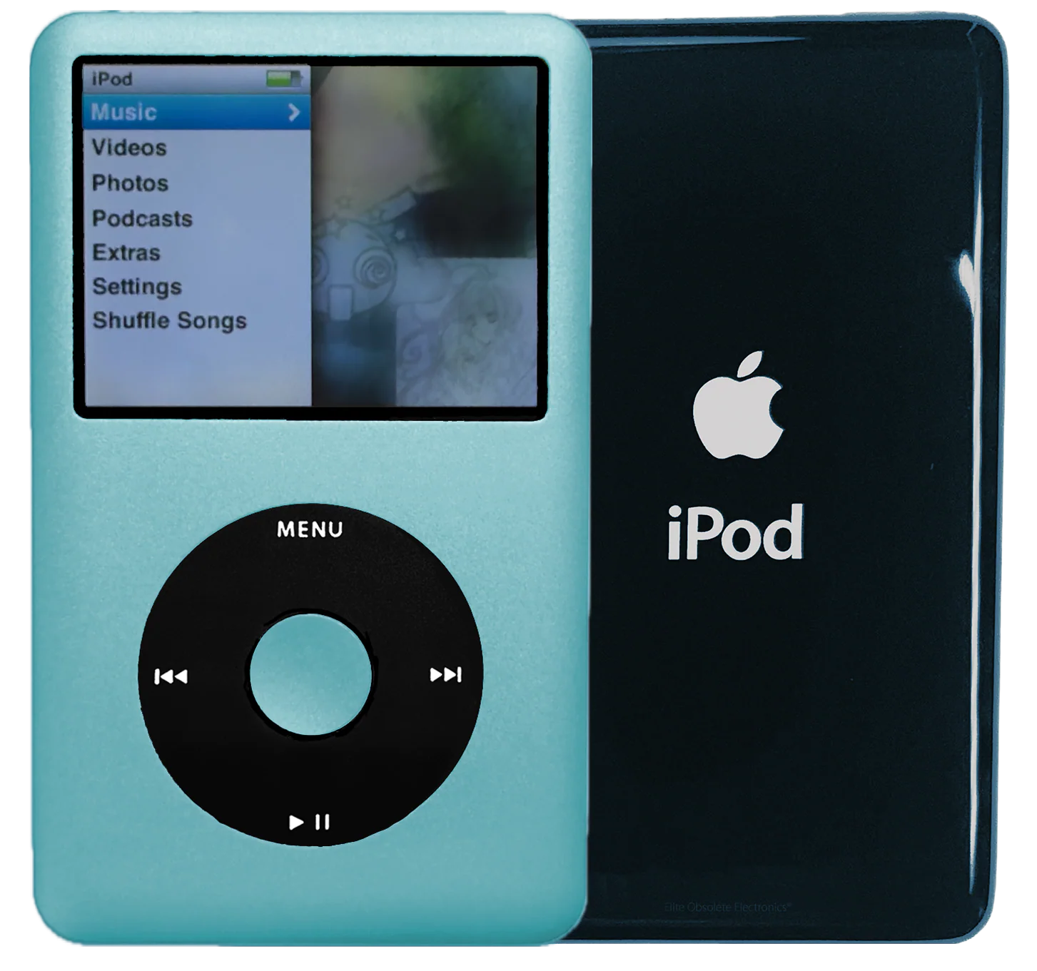 New Apple iPod Classic 6th & 7th Generation Arctic Blue / Black / Arctic Blue (Storm Cloud)