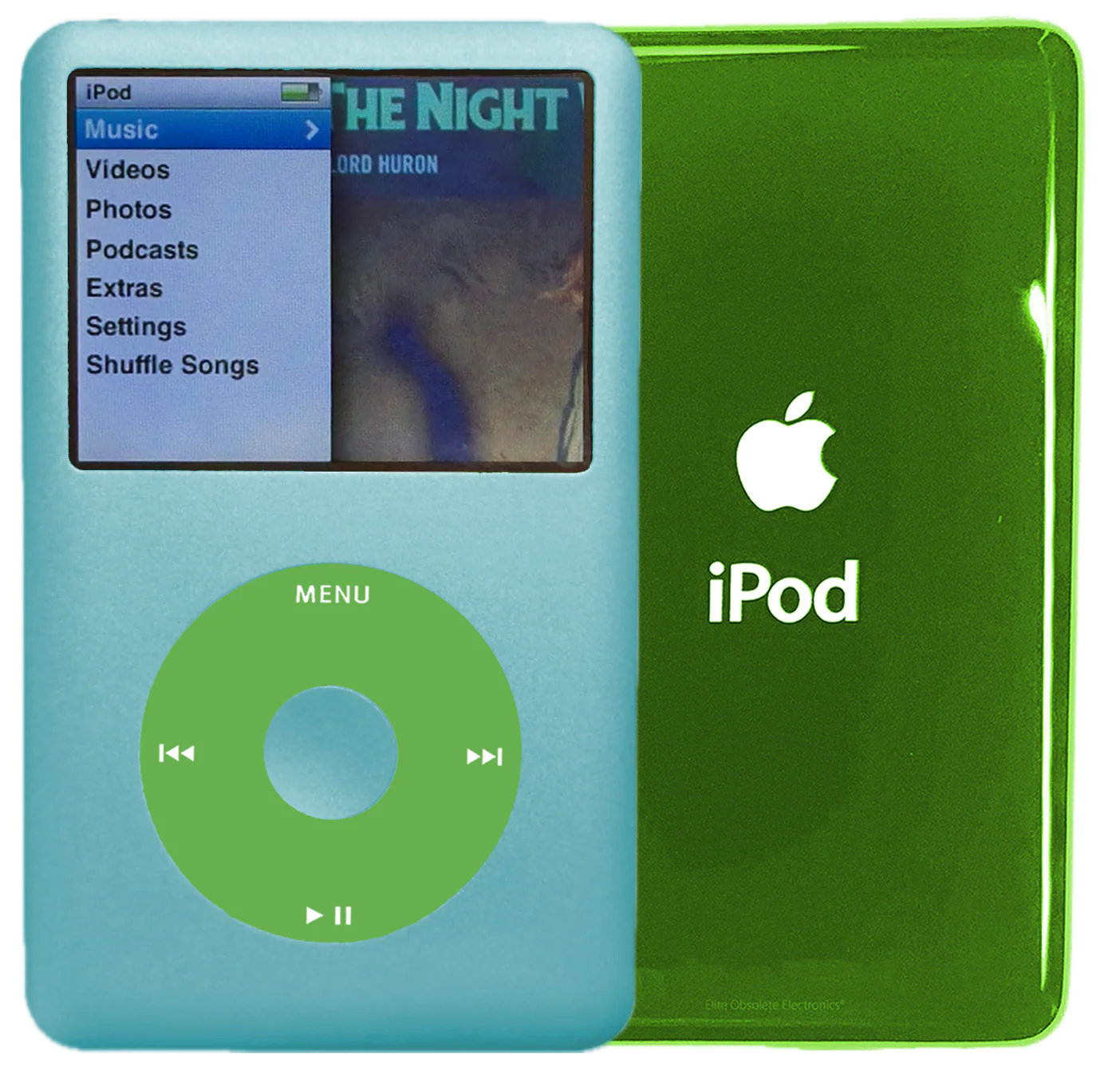 New Apple iPod Classic 6th & 7th Generation Arctic Blue / Light Green / Arctic Blue (Toxic Green)
