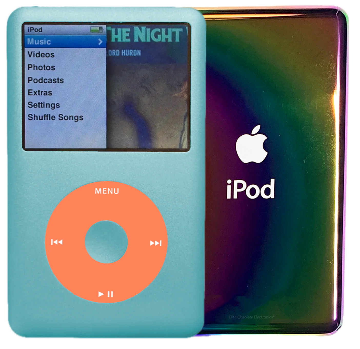 New Apple iPod Classic 6th & 7th Generation Arctic Blue / Orange / Arctic Blue (Rainbow)