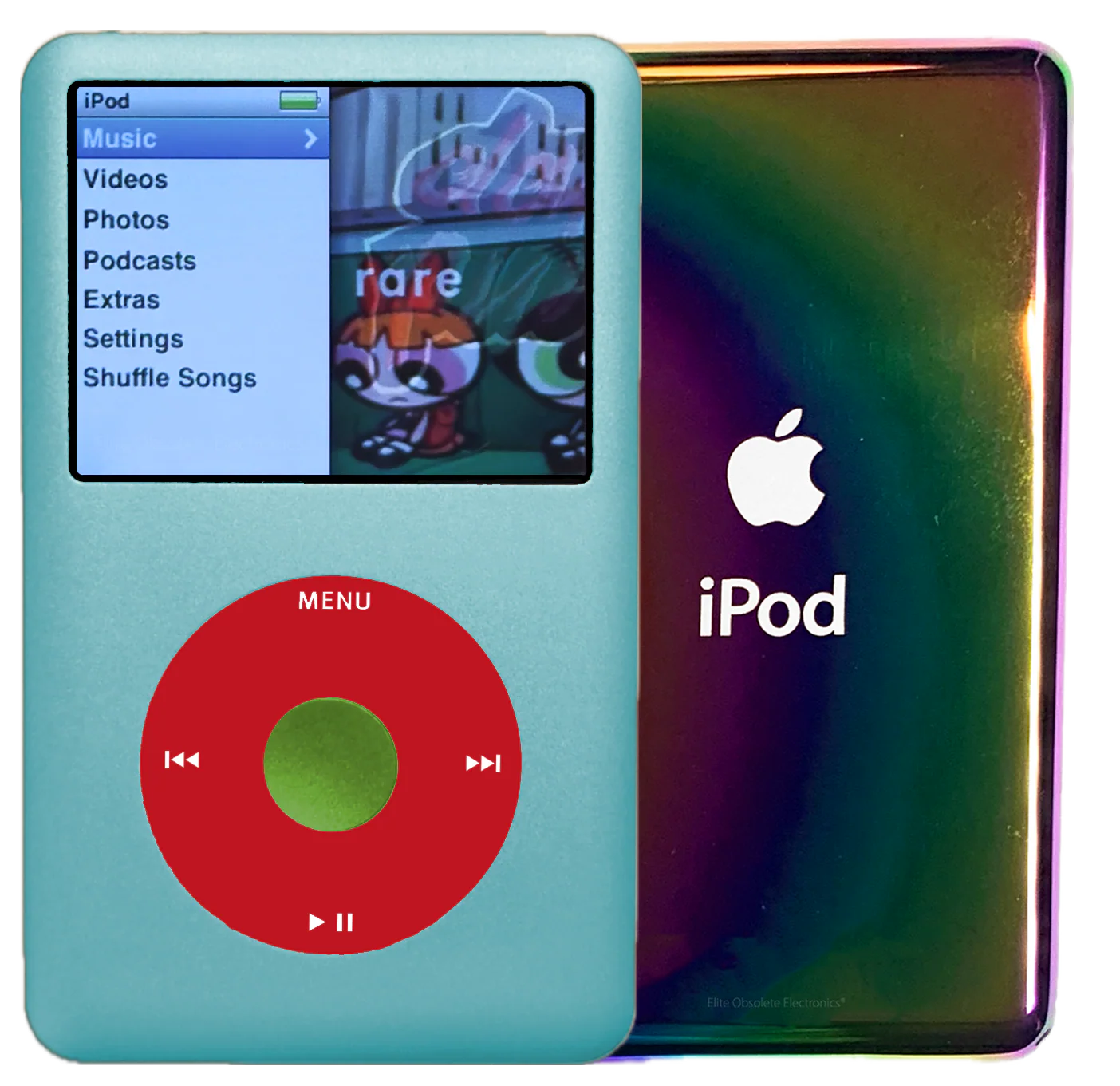 New Apple iPod Classic 6th & 7th Generation Arctic Blue / Red / Lime Green (Rainbow)