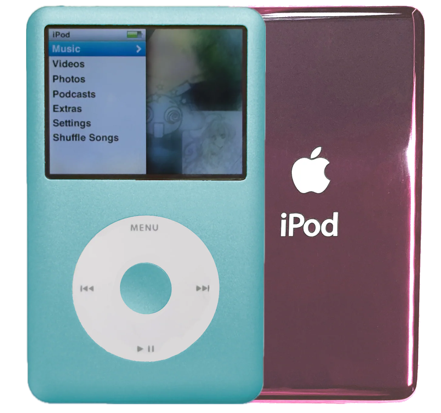 New Apple iPod Classic 6th & 7th Generation Arctic Blue / White / Arctic Blue (Blush Pink)