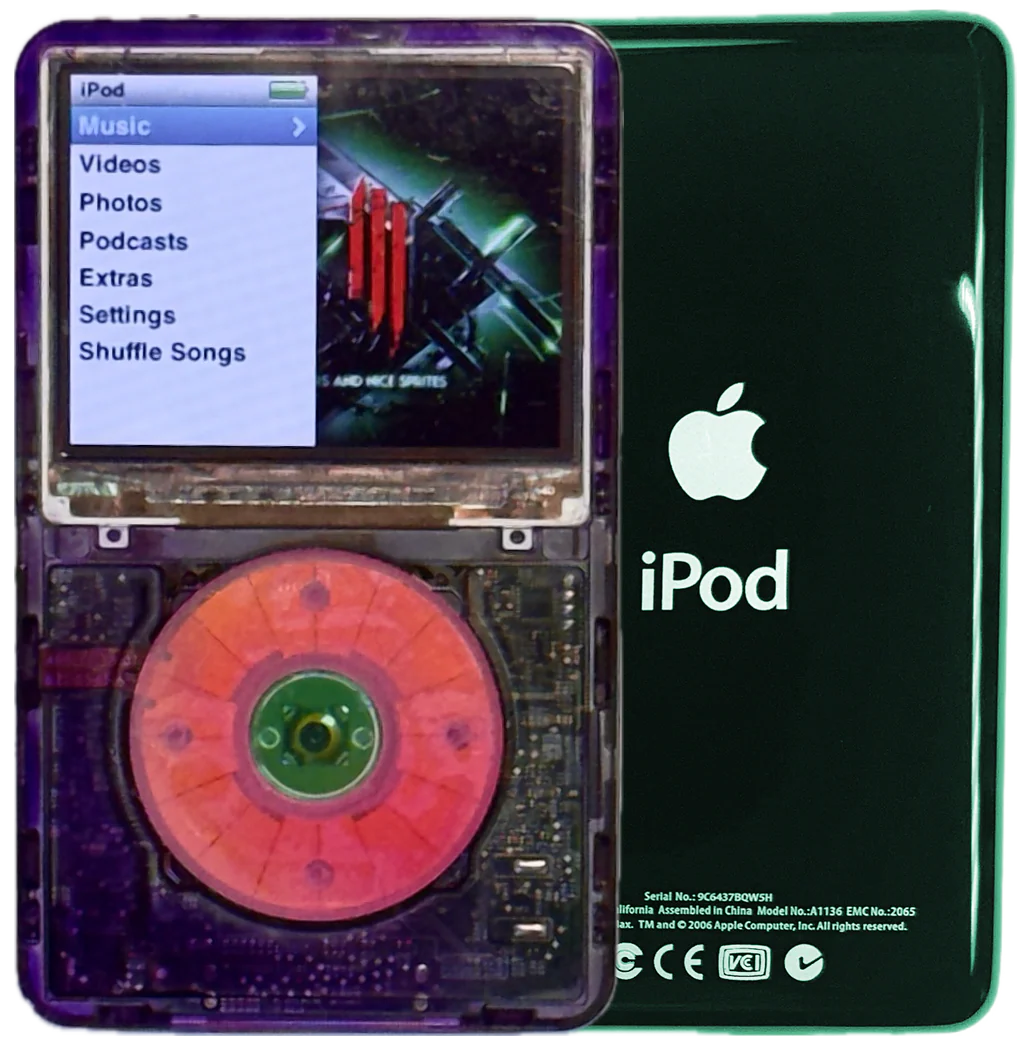 New Apple iPod Classic 6th & 7th Generation Atomic Purple Smoke / Atomic Bubblegum / Atomic Clover (Pine Green)