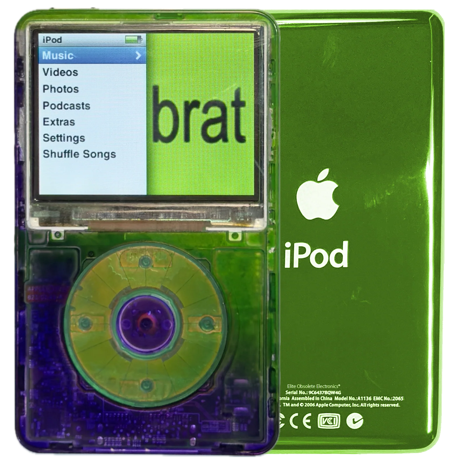 New Apple iPod Classic 6th & 7th Generation Atomic Sour Grape / Atomic Clover / Atomic Purple (Toxic Green)