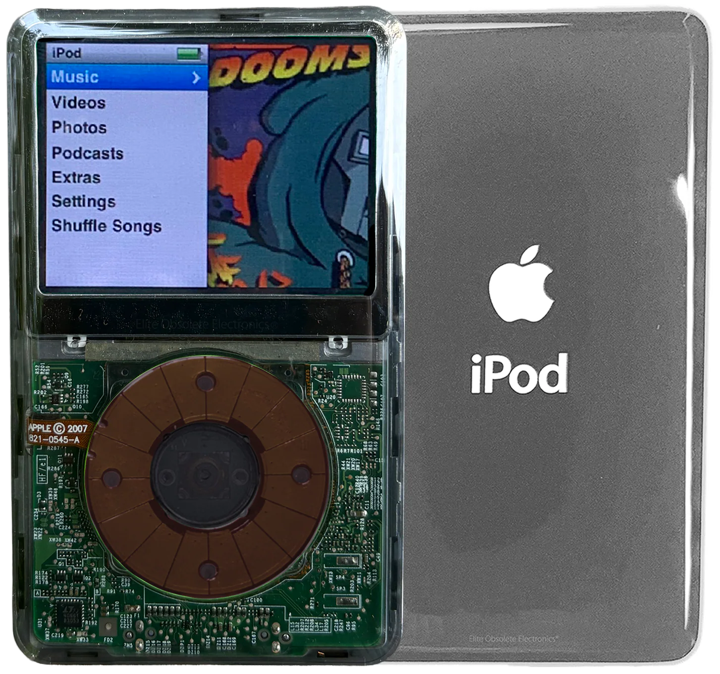 New Apple iPod Classic 6th & 7th Generation Black Crystal Plastic / Black Crystal / Black Crystal (Silver)