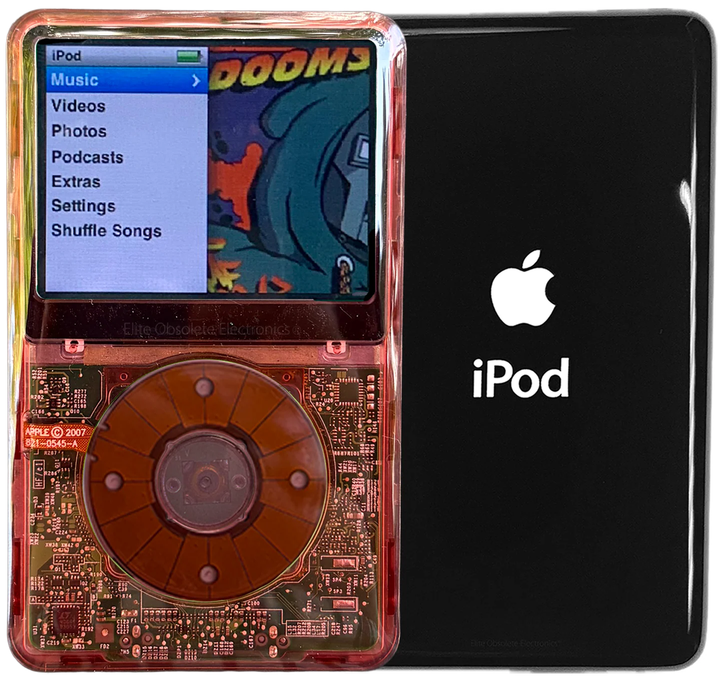 New Apple iPod Classic 6th & 7th Generation Red Crystal Plastic / Red Crystal / Red Crystal (Black)
