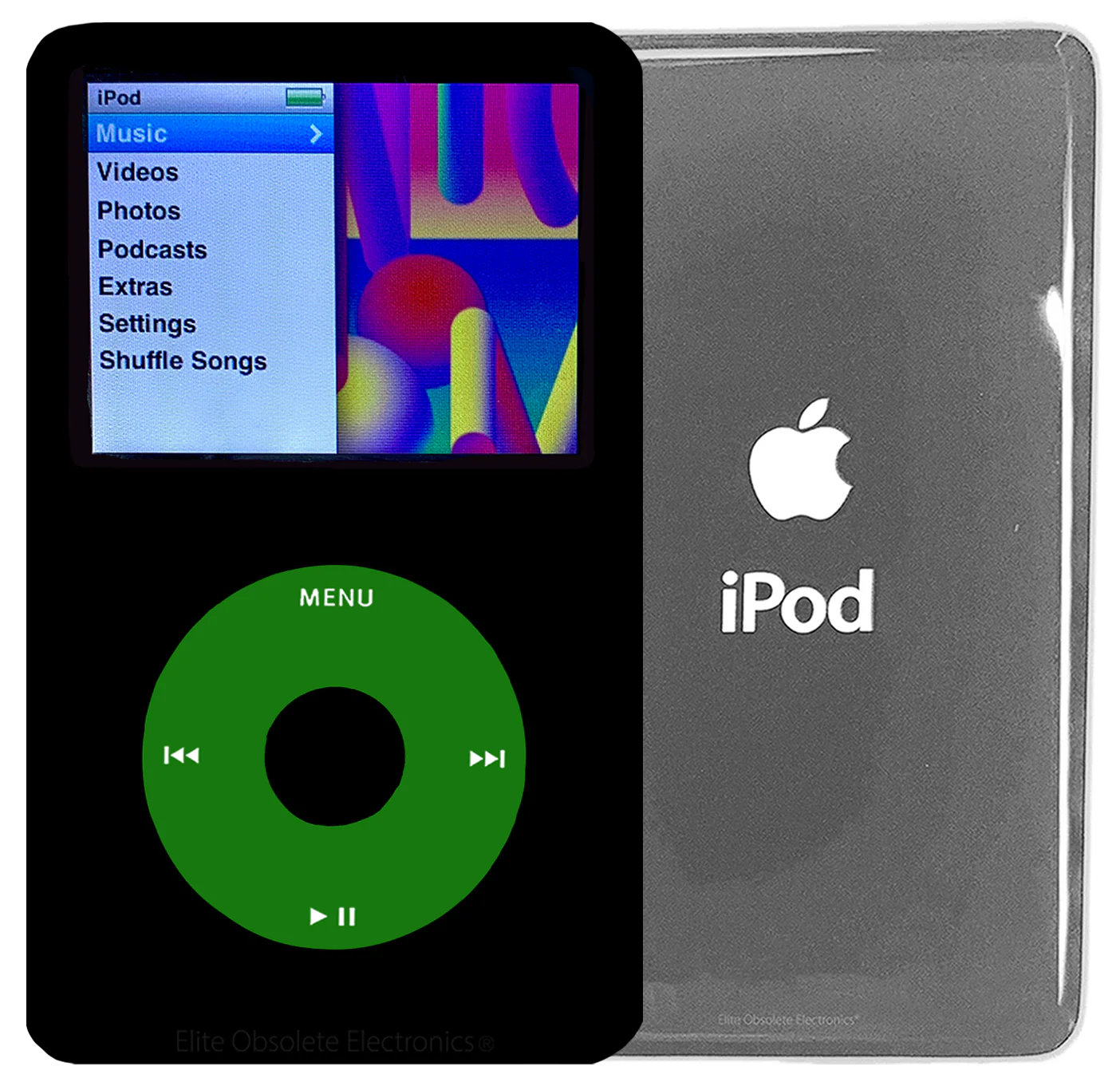 New Apple iPod Classic 6th & 7th Generation Black Metal / Green / Black Metal (Silver)