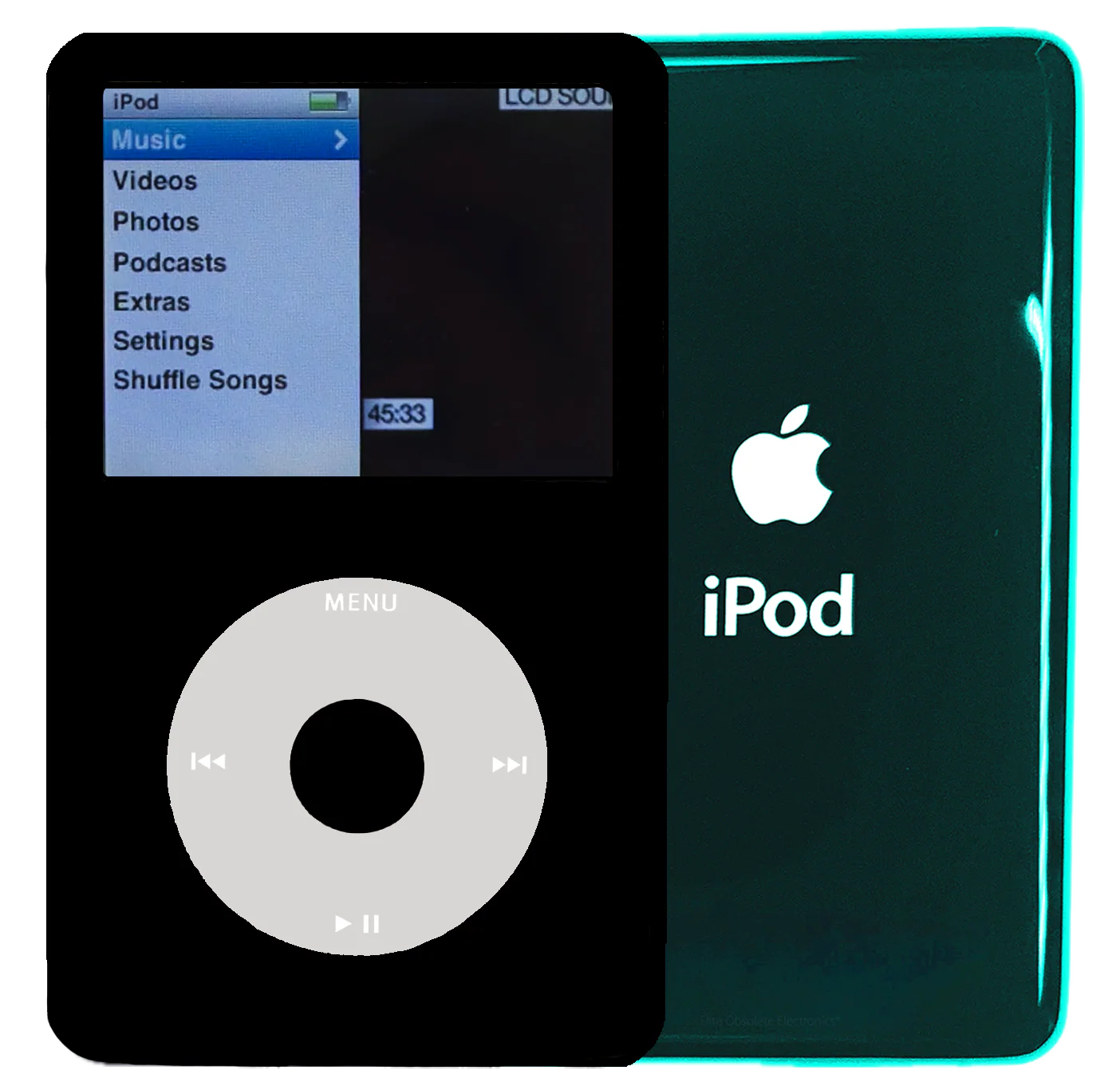 New Apple iPod Classic 6th & 7th Generation Black / Grey / Black (Pine Green)