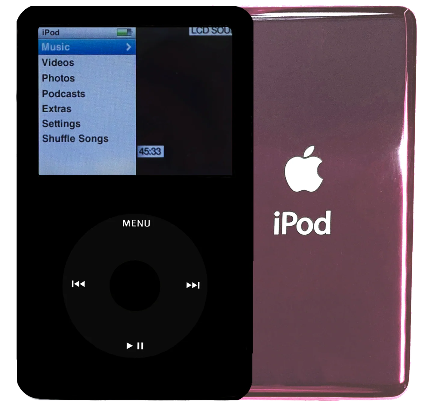 New Apple iPod Classic 6th & 7th Generation Black Metal / Black / Black Metal (Blush Pink)