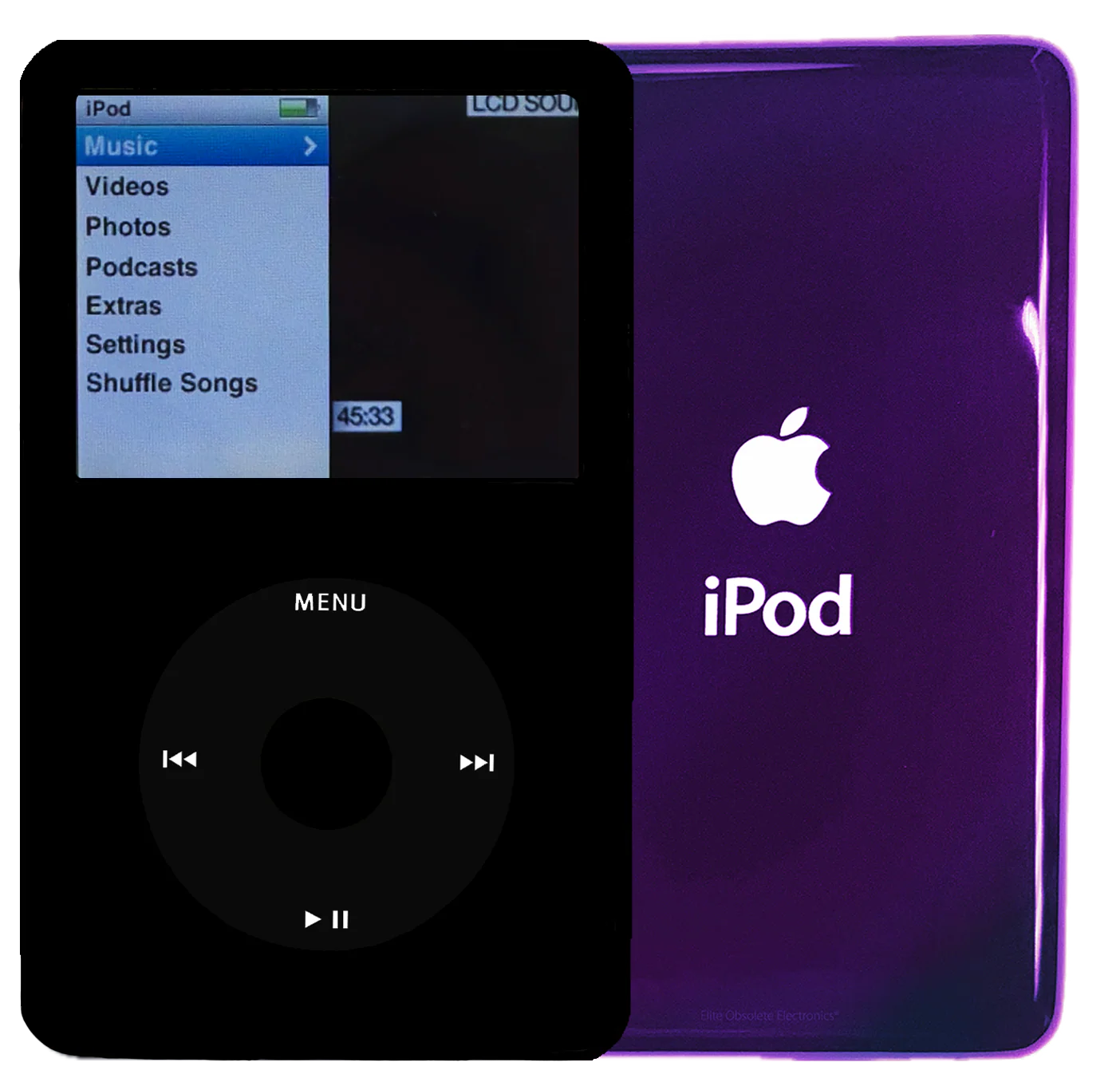 New Apple iPod Classic 6th & 7th Generation Black Metal / Black / Black Metal (Ultraviolet)