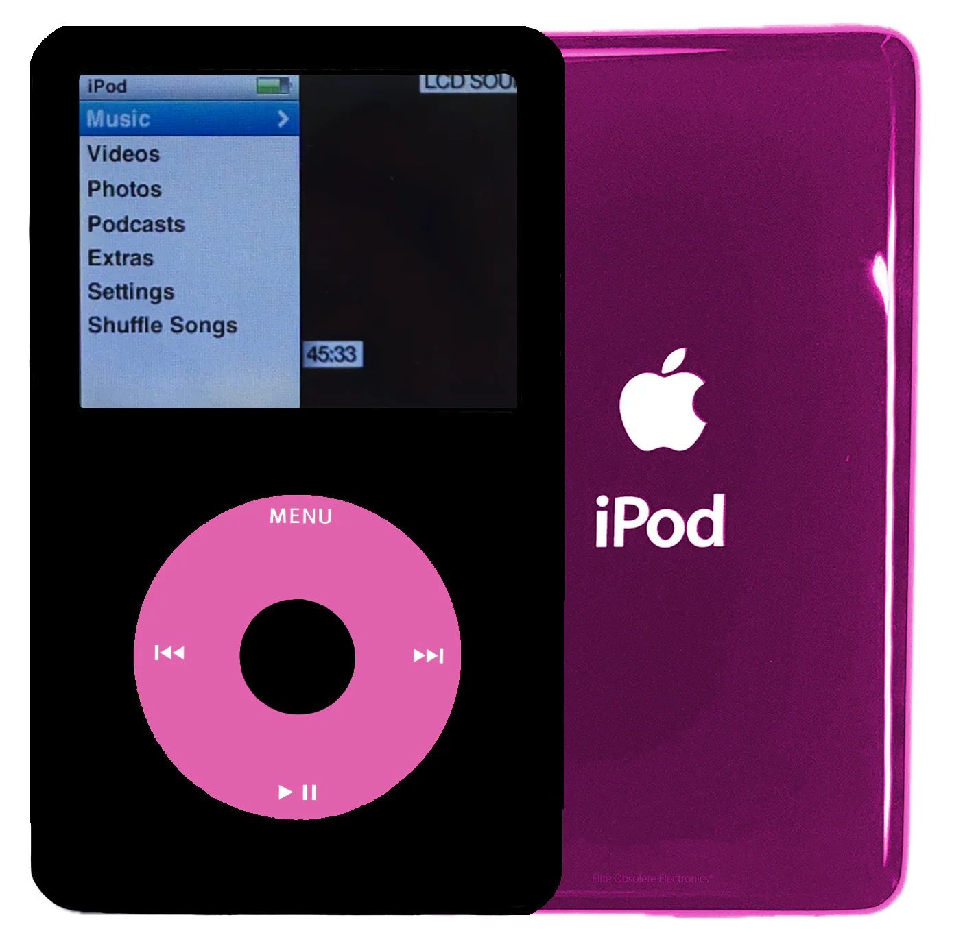 New Apple iPod Classic 6th & 7th Generation Black / Pink / Black (Hyper Pink)
