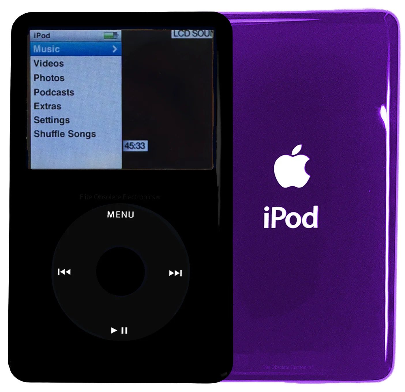 New Apple iPod Classic 6th & 7th Generation Black Plastic / Black / Black Plastic (Midnight Purple)