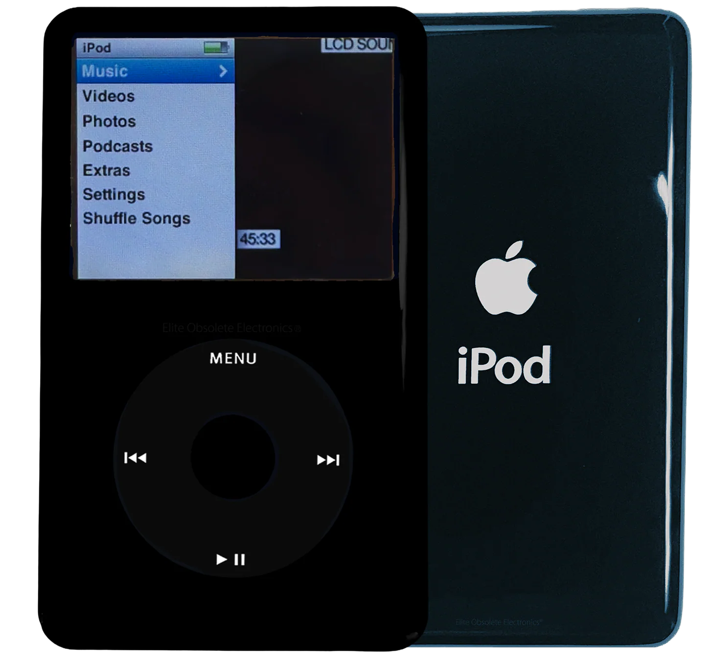 New Apple iPod Classic 6th & 7th Generation Black Plastic / Black / Black Plastic (Storm Cloud)