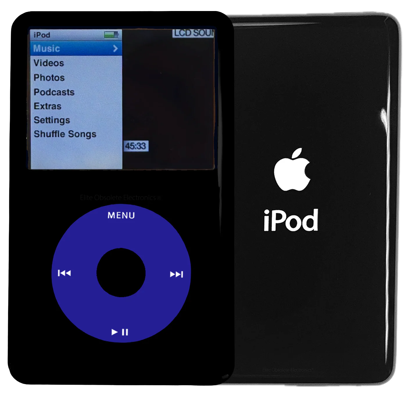 New Apple iPod Classic 6th & 7th Generation Black Plastic / Blue / Black Plastic (Black)