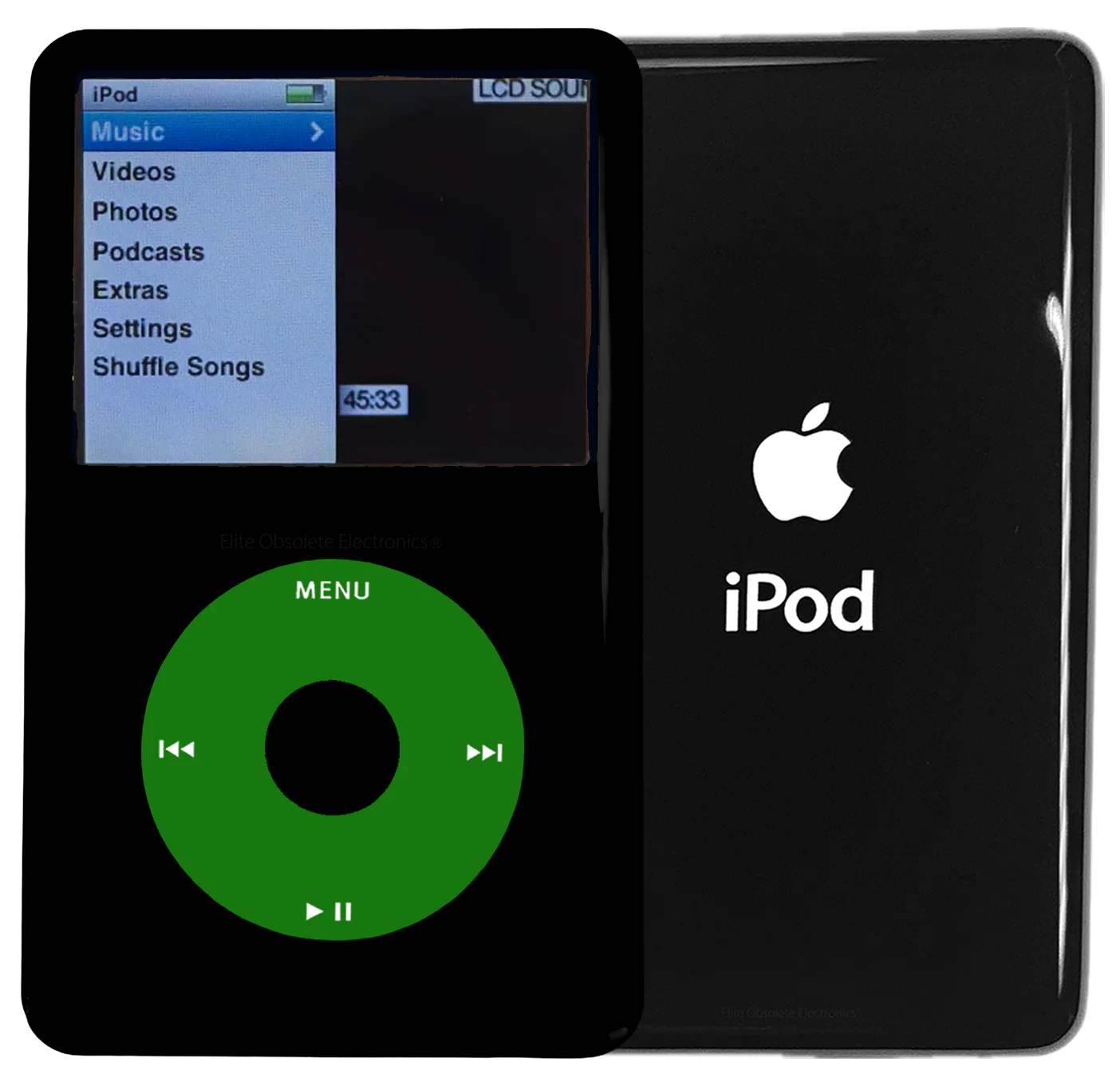 New Apple iPod Classic 6th & 7th Generation Black Plastic / Green / Black Plastic (Black)