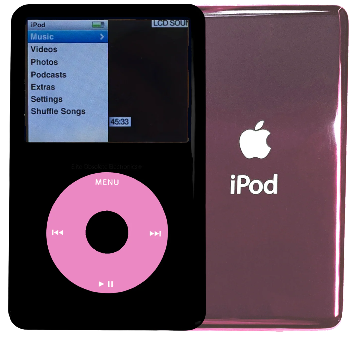 New Apple iPod Classic 6th & 7th Generation Black Plastic / Light Pink / Black Plastic (Blush Pink)