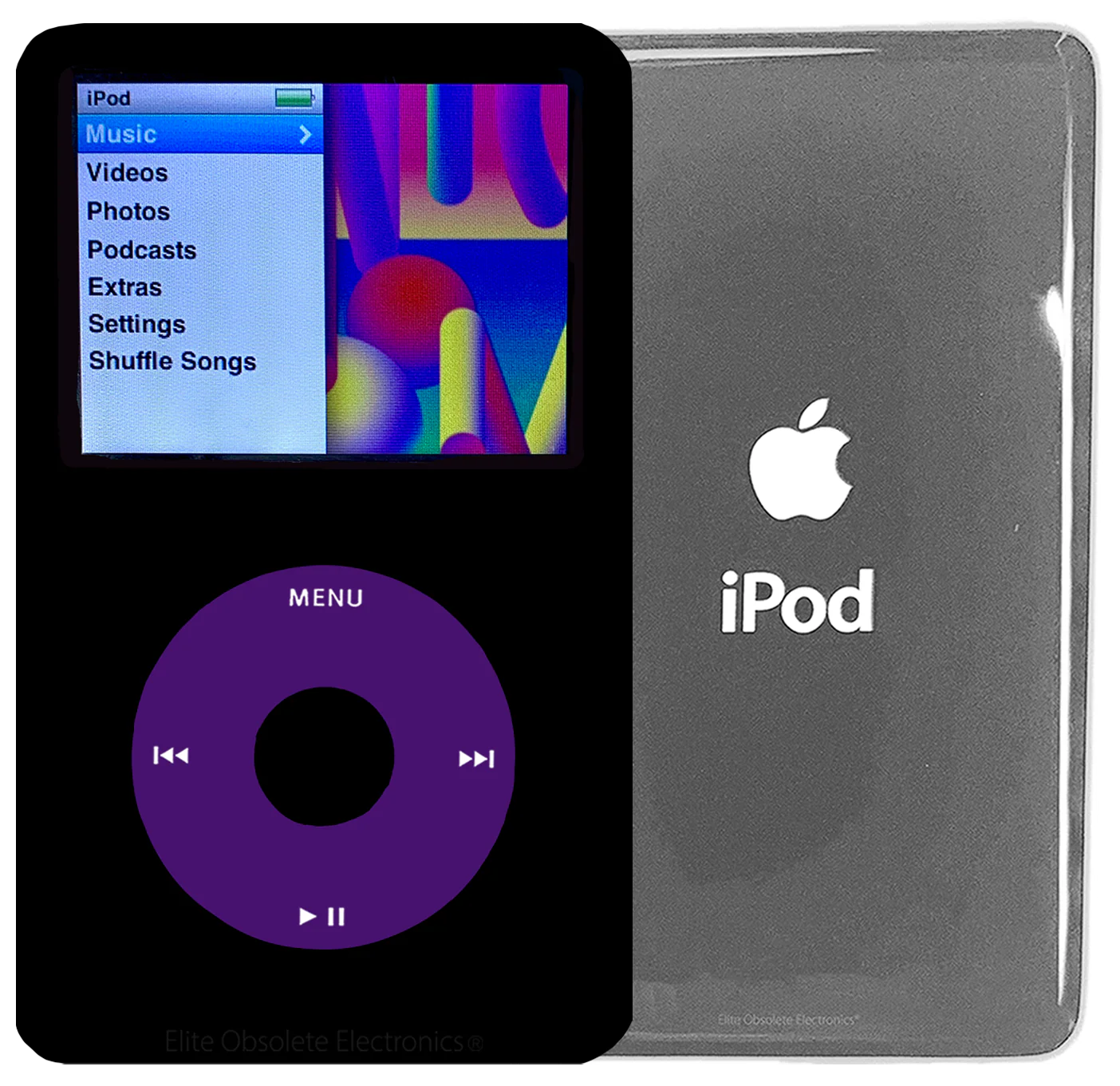 New Apple iPod Classic 6th & 7th Generation Black Metal / Purple / Black Metal (Silver)