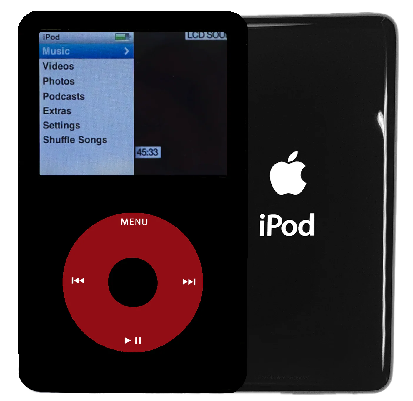 New Apple iPod Classic 6th & 7th Generation Black Metal / Red / Black Metal (Black)