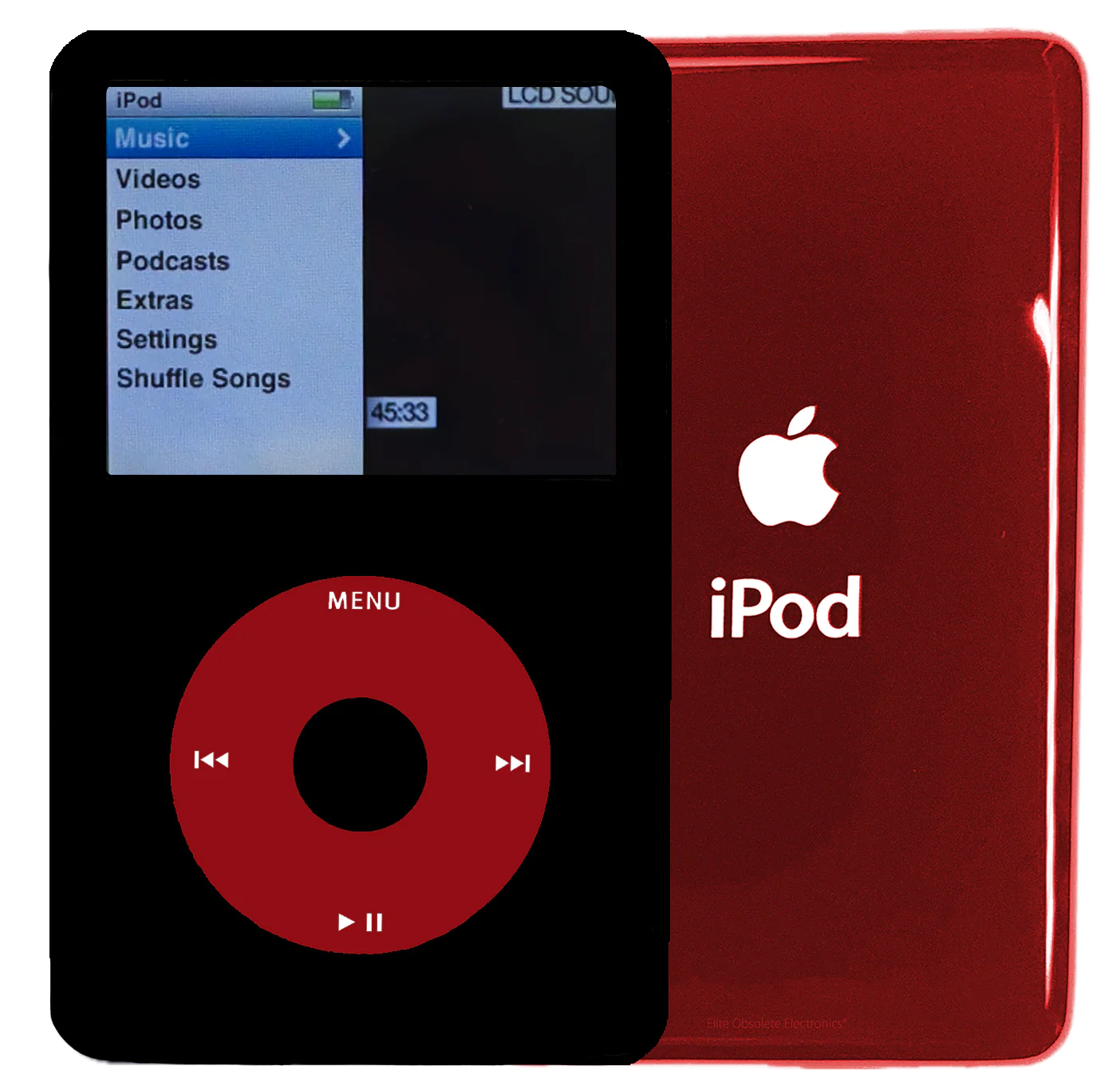 New Apple iPod Classic 6th & 7th Generation Black / Red / Black (Sangria Red)