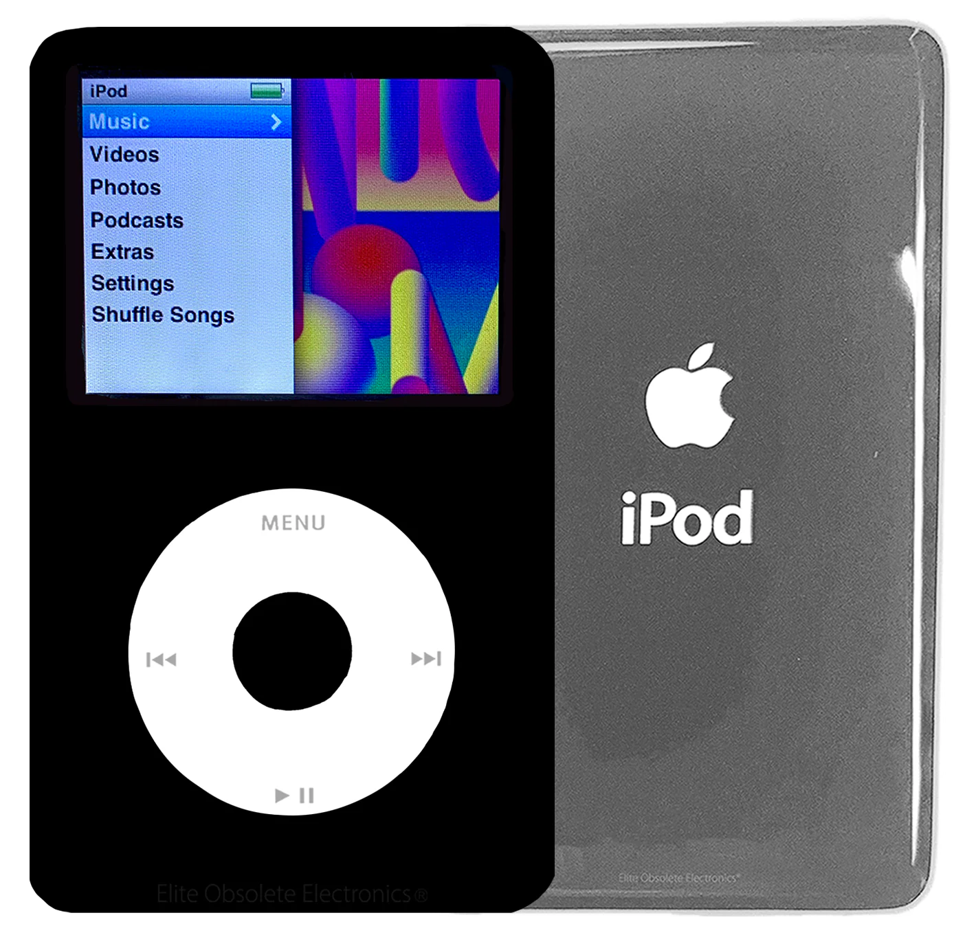 New Apple iPod Classic 6th & 7th Generation Black Metal / White / Black Metal (Silver)