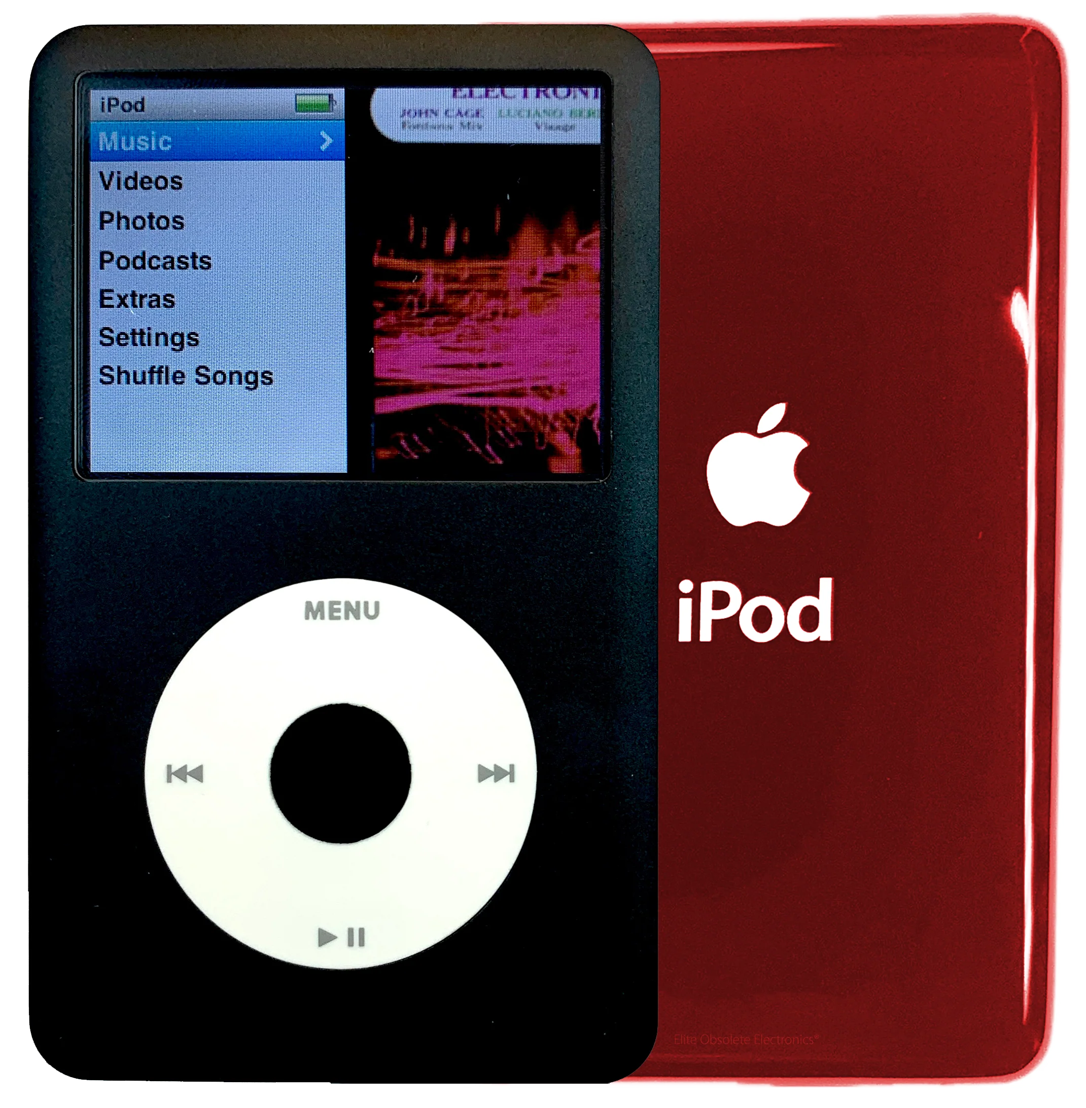 New Apple iPod Classic 6th & 7th Generation Black / White / Black (Sangria Red)