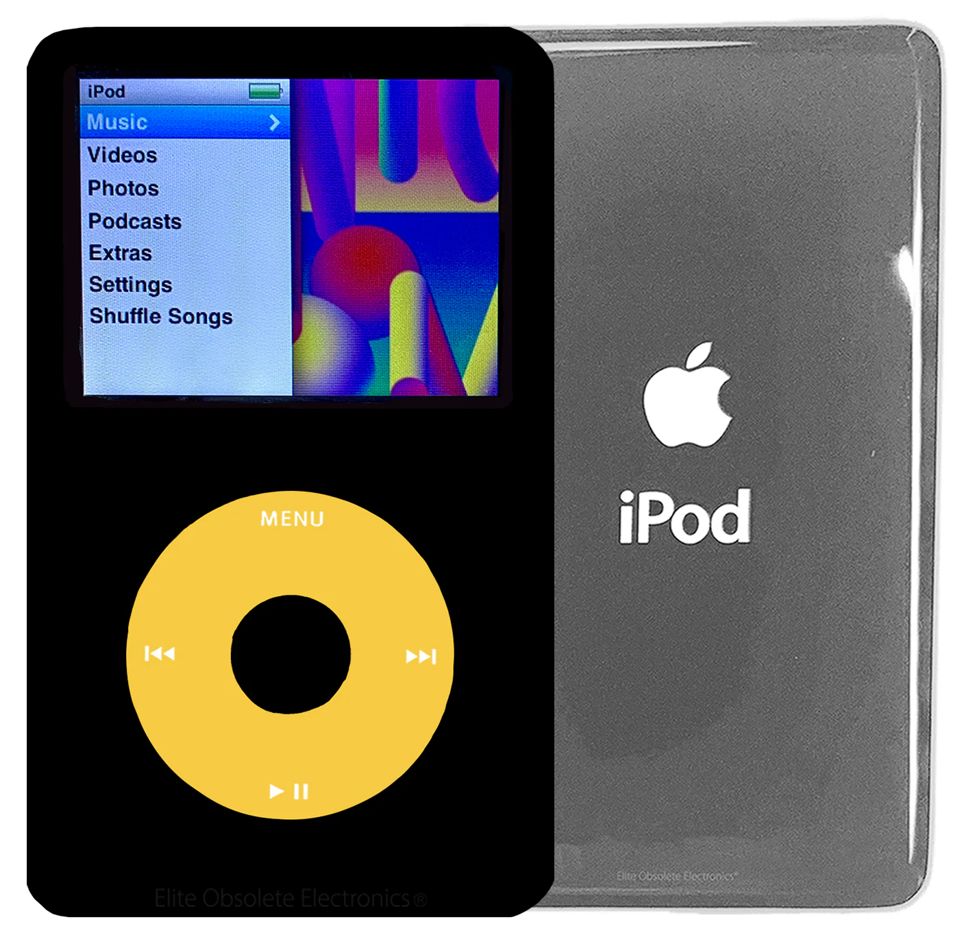 New Apple iPod Classic 6th & 7th Generation Black Metal / Yellow / Black Metal (Silver)