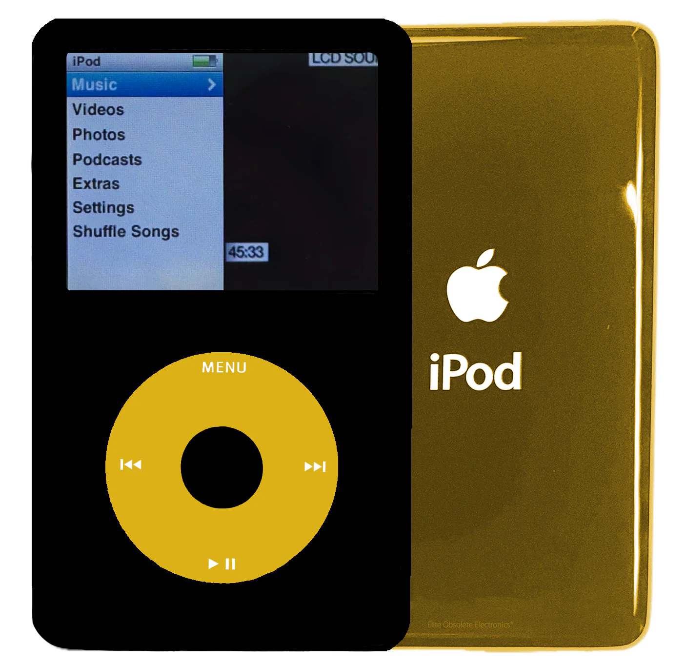 New Apple iPod Classic 6th & 7th Generation Black / Yellow / Black (Gold)