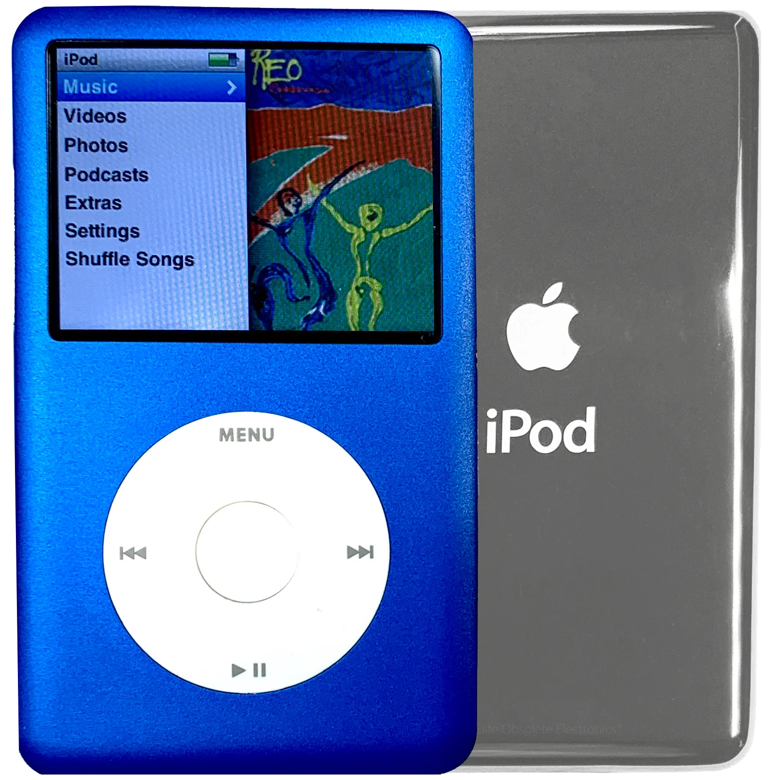 New Apple iPod Classic 6th & 7th Generation Blue / White / Blue (Silver)