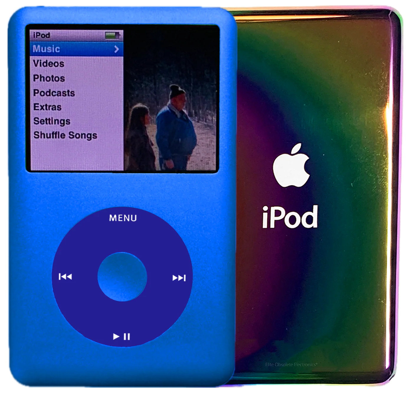 New Apple iPod Classic 6th & 7th Generation Blue Metal / Blue / Blue Metal (Rainbow)