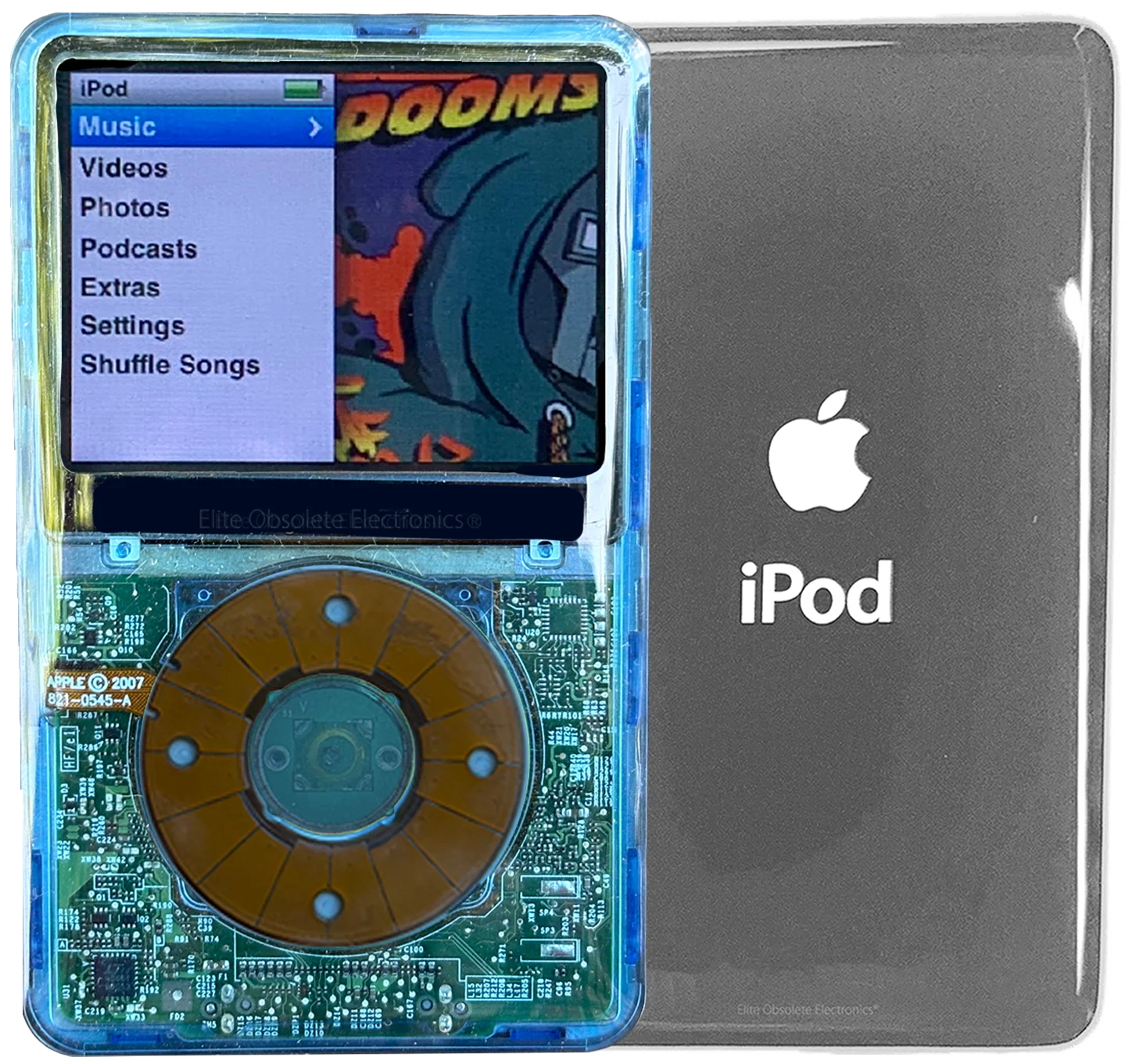 New Apple iPod Classic 6th & 7th Generation Blue Crystal Plastic / Blue Crystal / Blue Crystal (Silver)