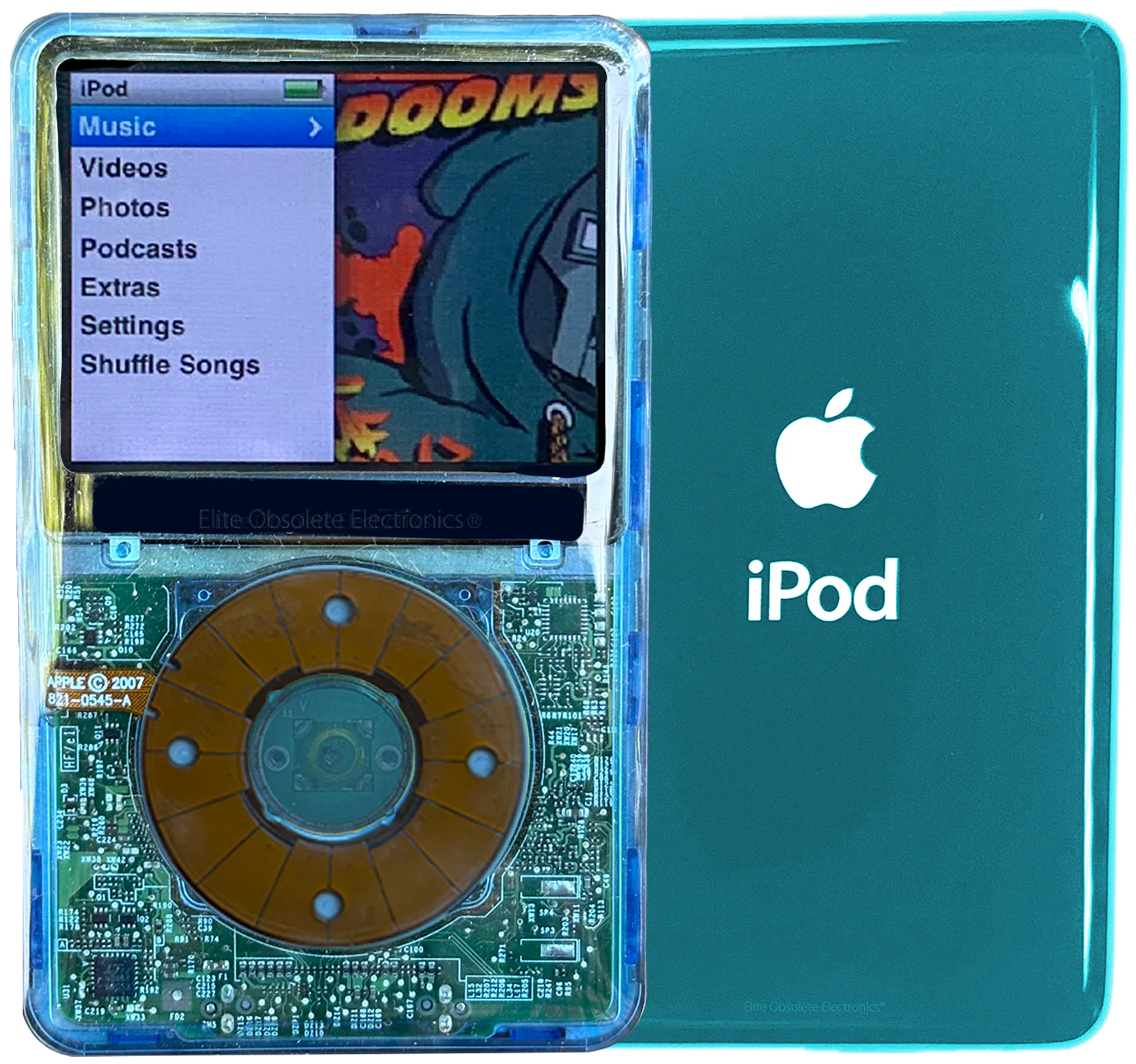 New Apple iPod Classic 6th & 7th Generation Blue Crystal Plastic / Blue Crystal / Blue Crystal (Ocean Blue)