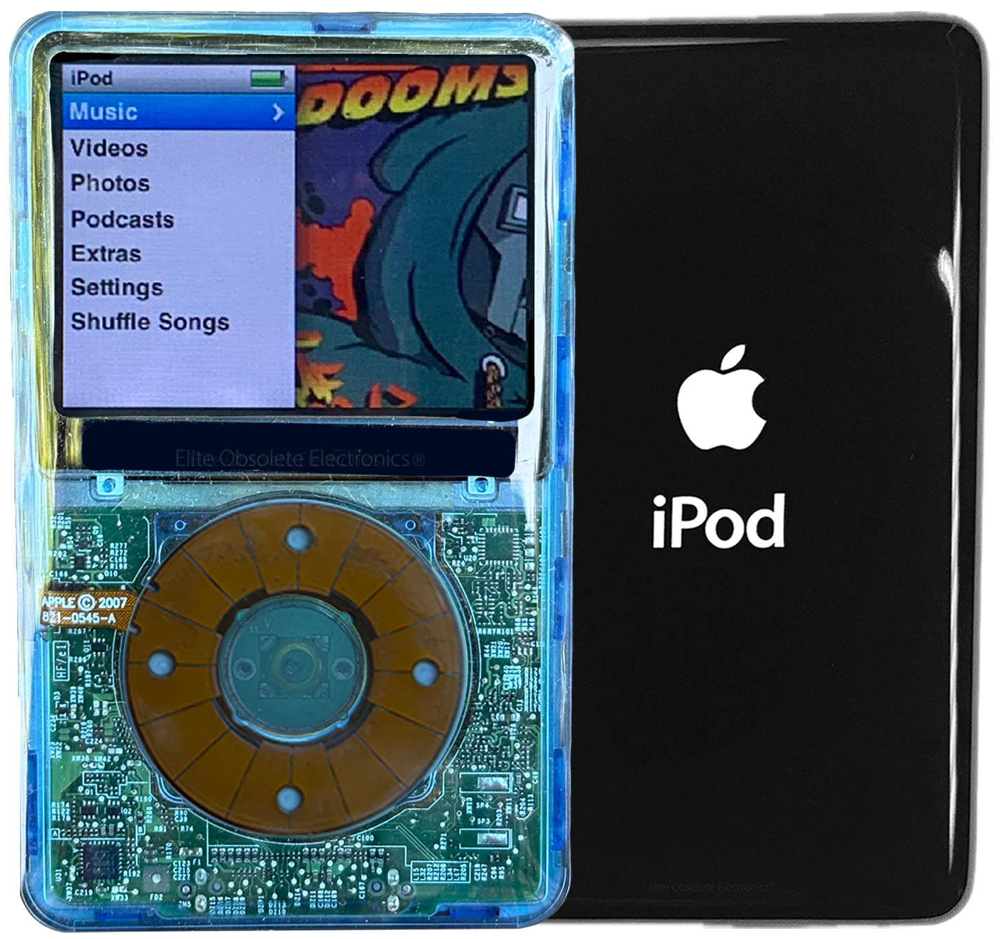 New Apple iPod Classic 6th & 7th Generation Blue Crystal Plastic / Blue Crystal / Blue Crystal (Black)