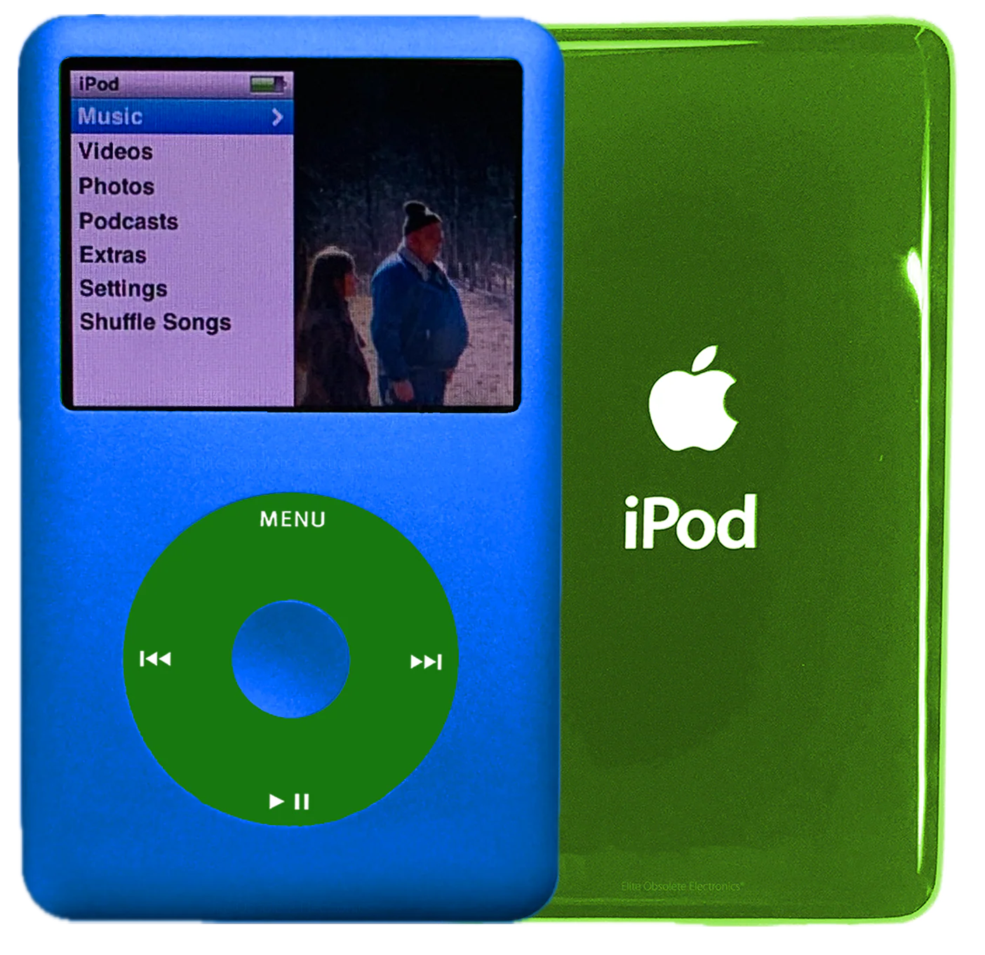 New Apple iPod Classic 6th & 7th Generation Blue / Green / Blue (Toxic Green)